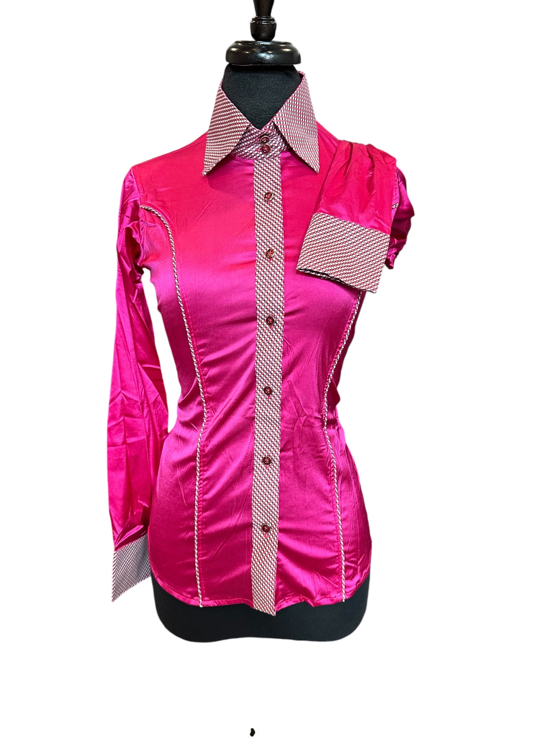 Western Button Up Stretch Satin