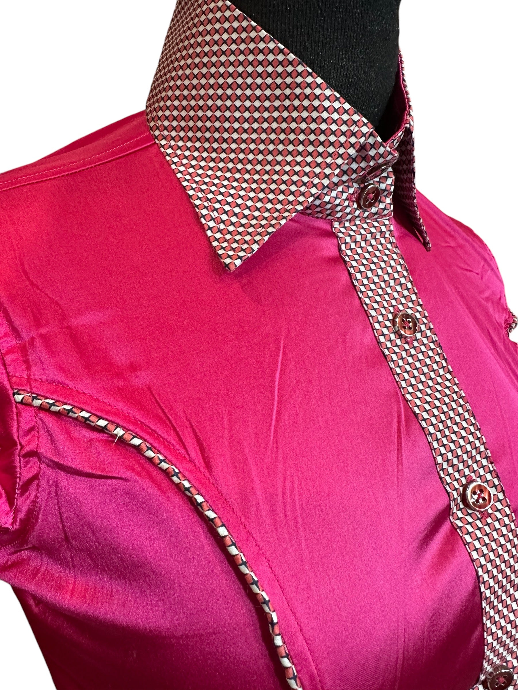 Western Button Up Stretch Satin