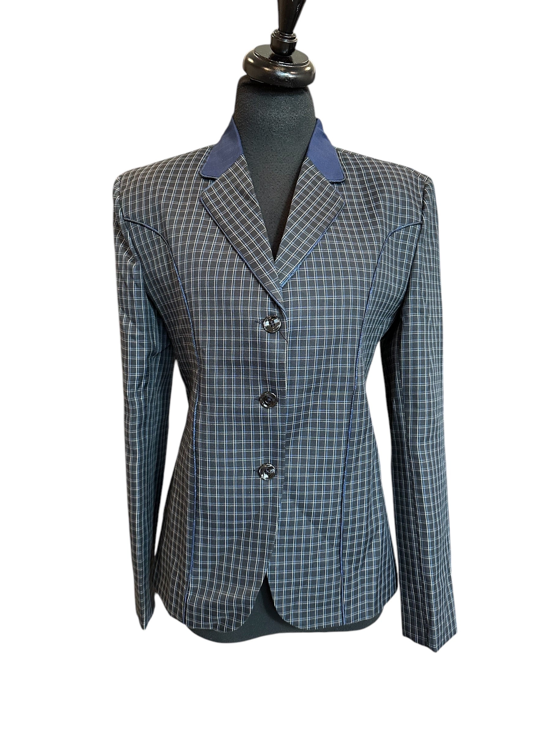 Halter Coat “Black and Blue Plaid”