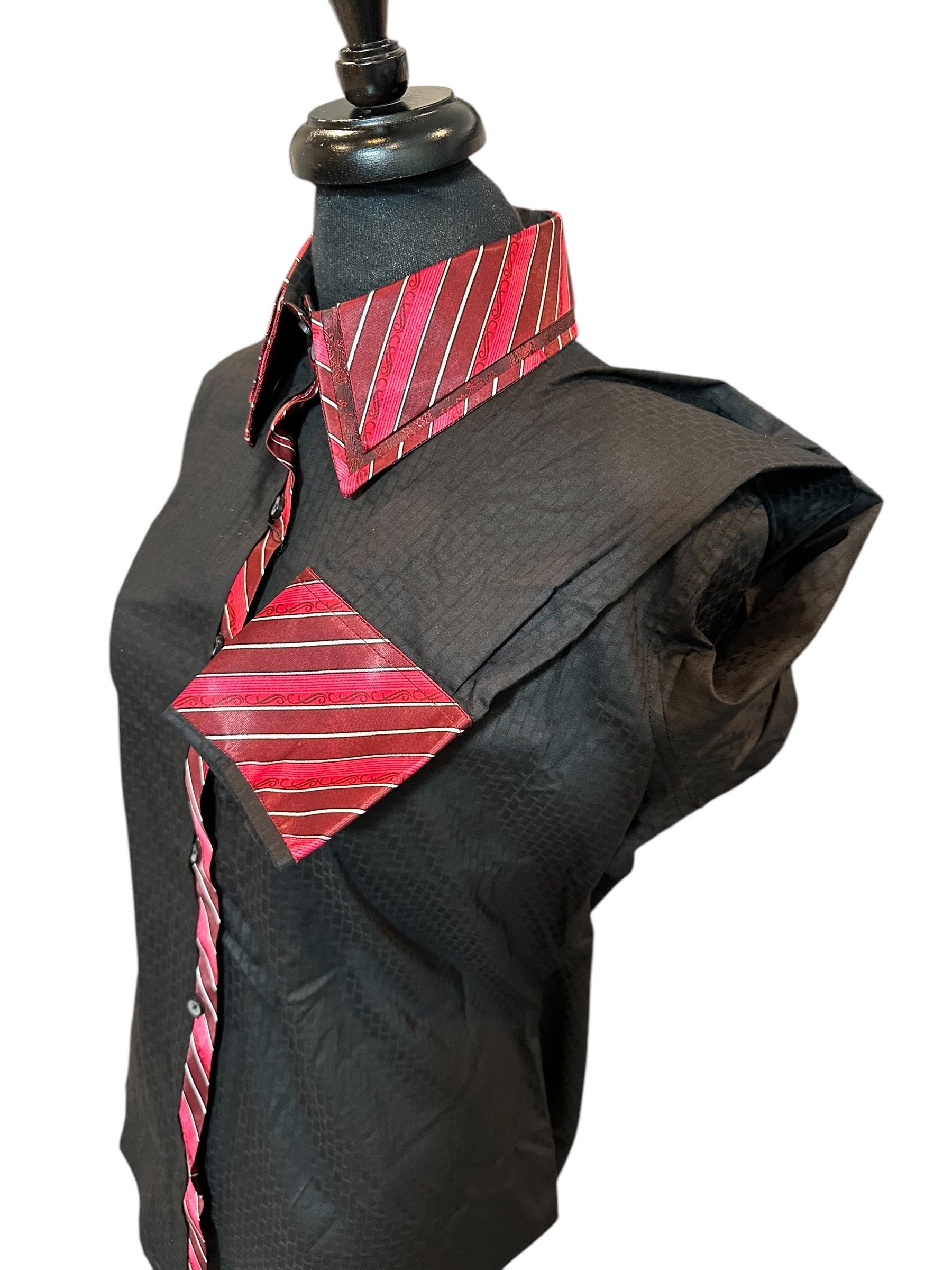 Western Button Up with Two Way “STRETCH” Black with Silk Accents