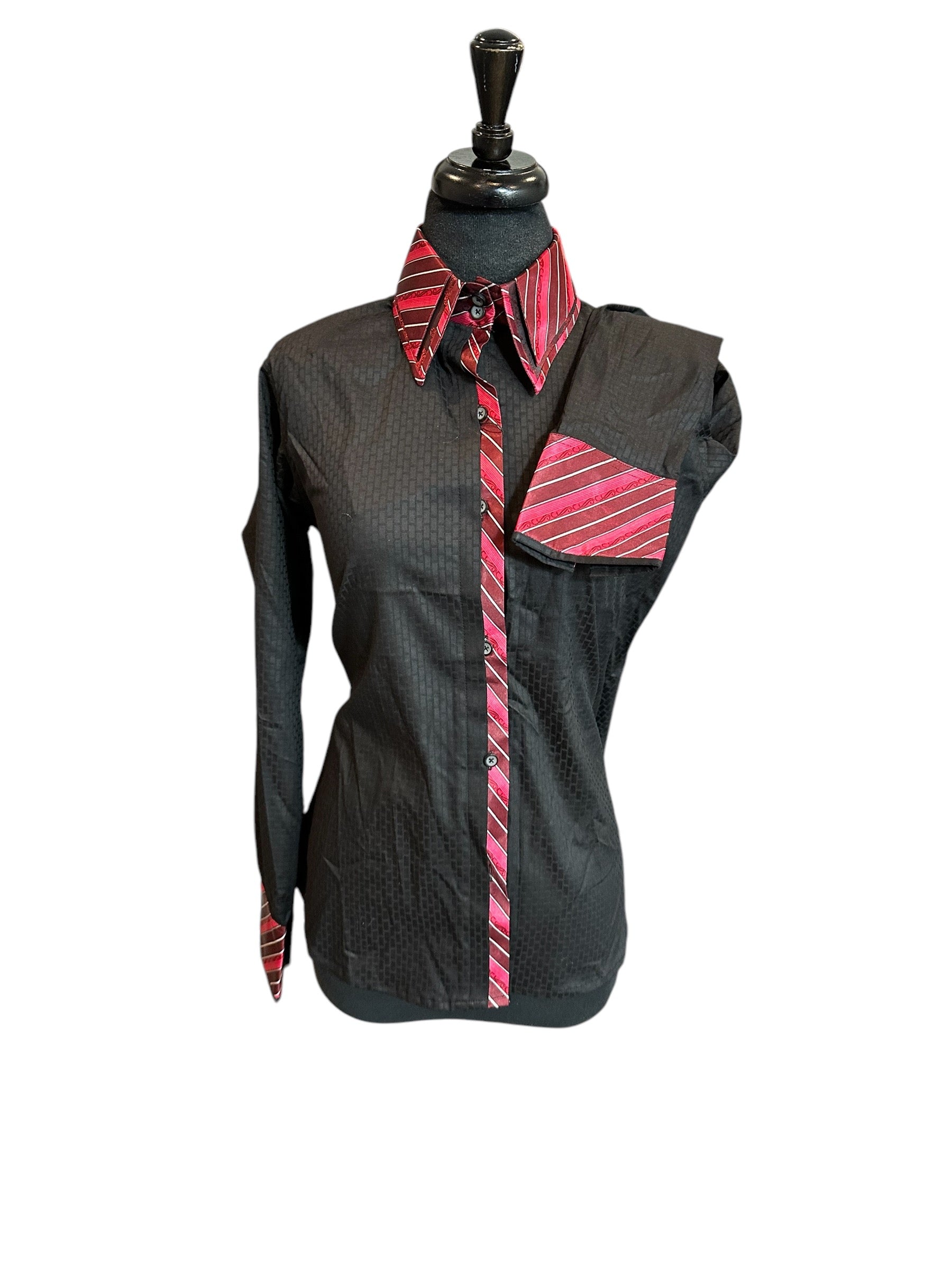 Western Button Up with Two Way “STRETCH” Black with Silk Accents