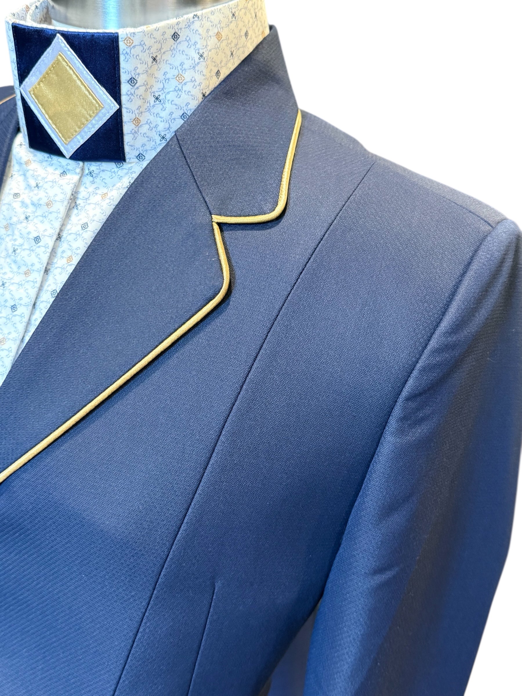 English Show Coat Navy with Gold Fabric Code Raymond