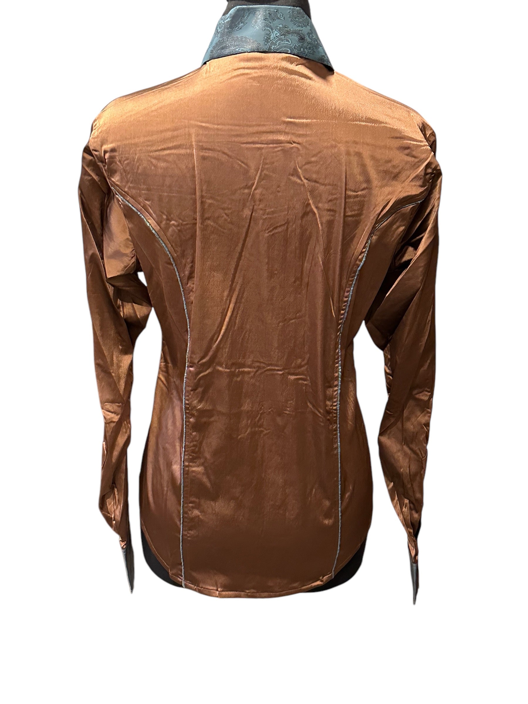‼️New‼️Western Button Up Stretch Satin