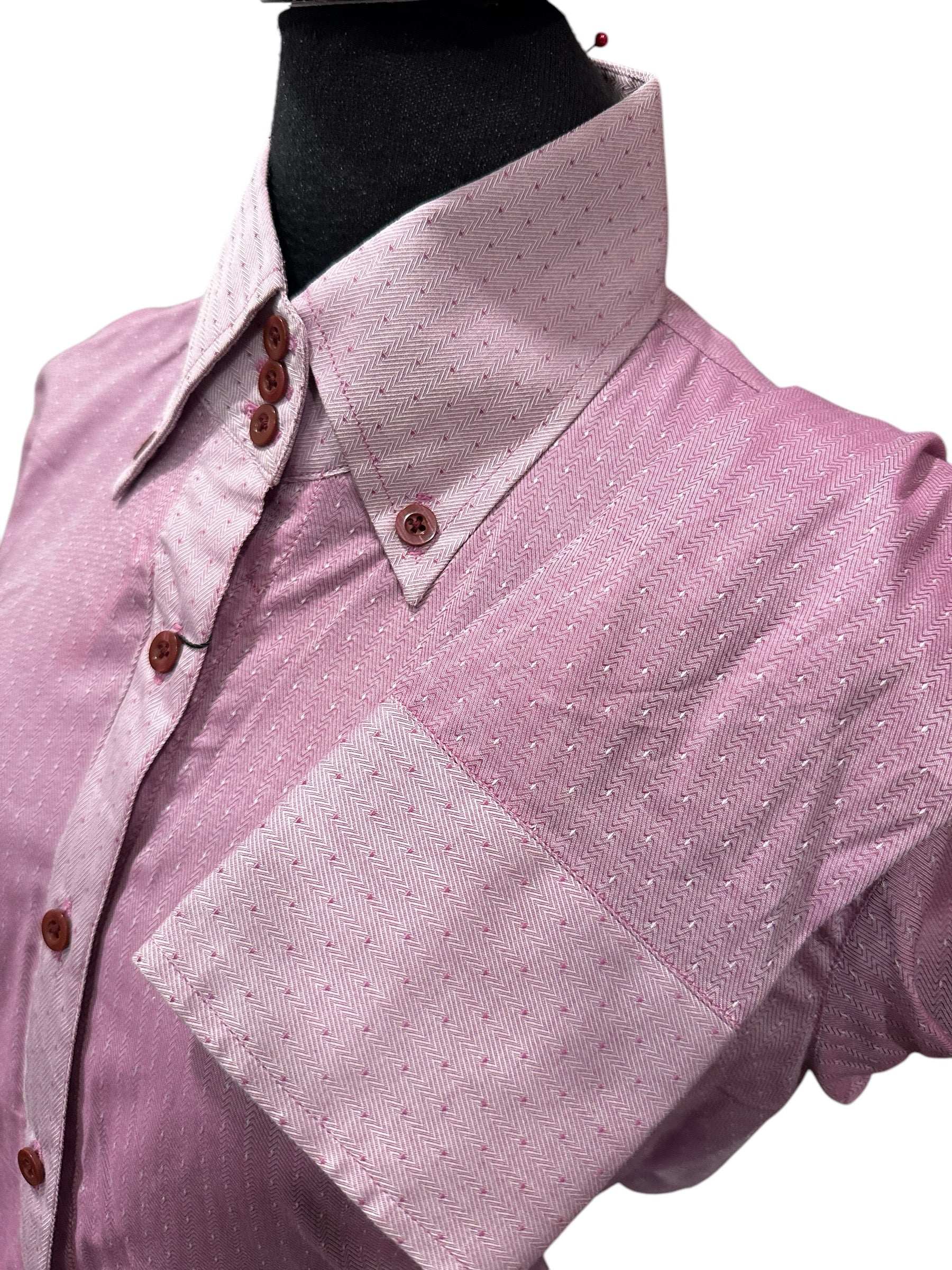 Western Button up with “Hidden” Zipper has two way stretch