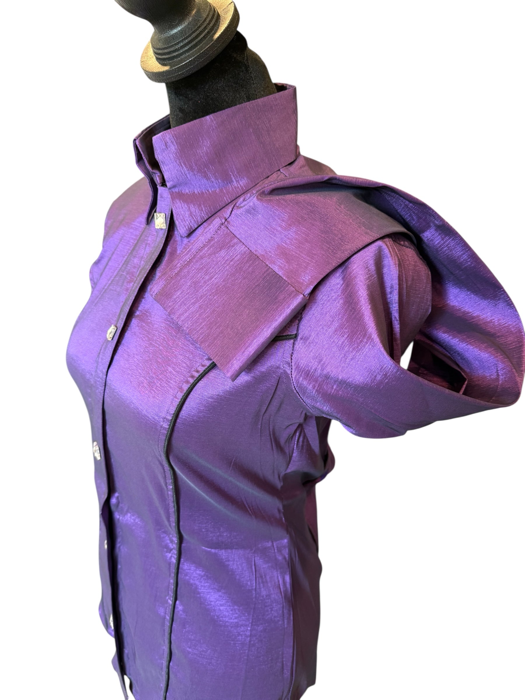 Western Hidden Zipper Stretch Taffeta