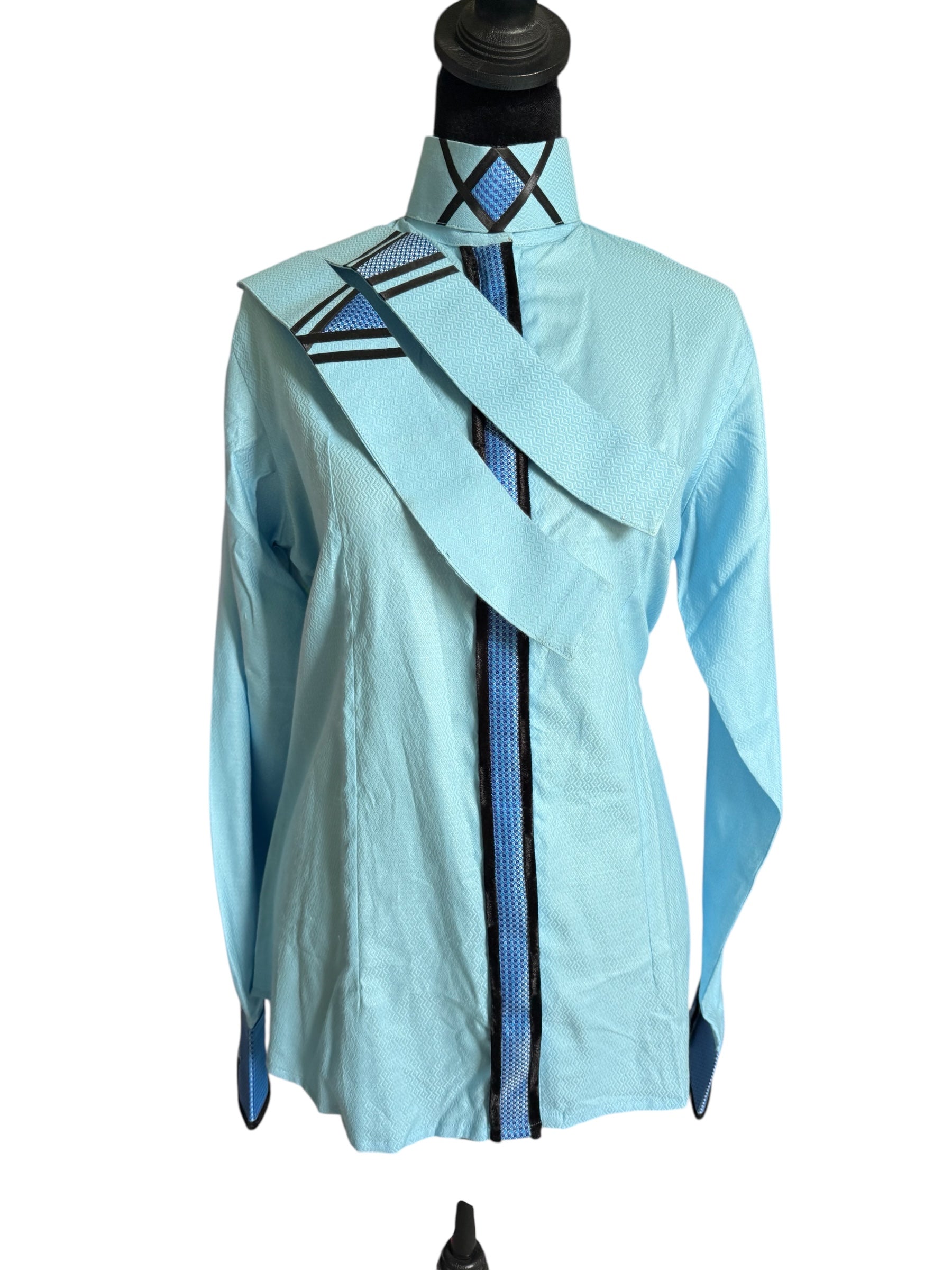 English Show Shirt Light Blue with HIDDEN zipper