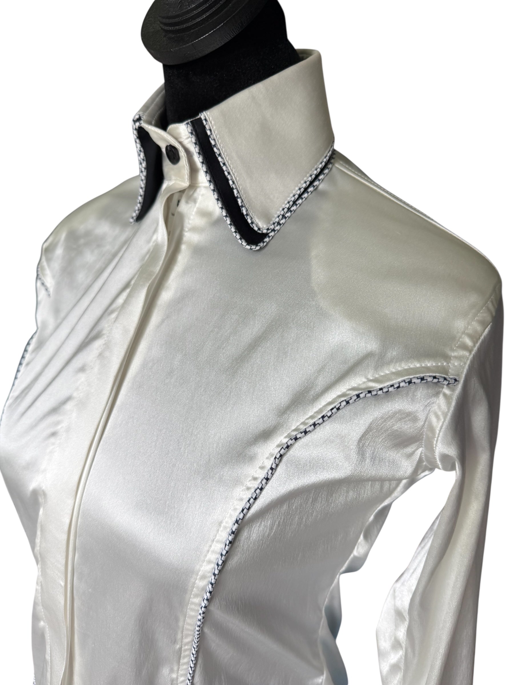 Western Hidden zipper Stretch Satin