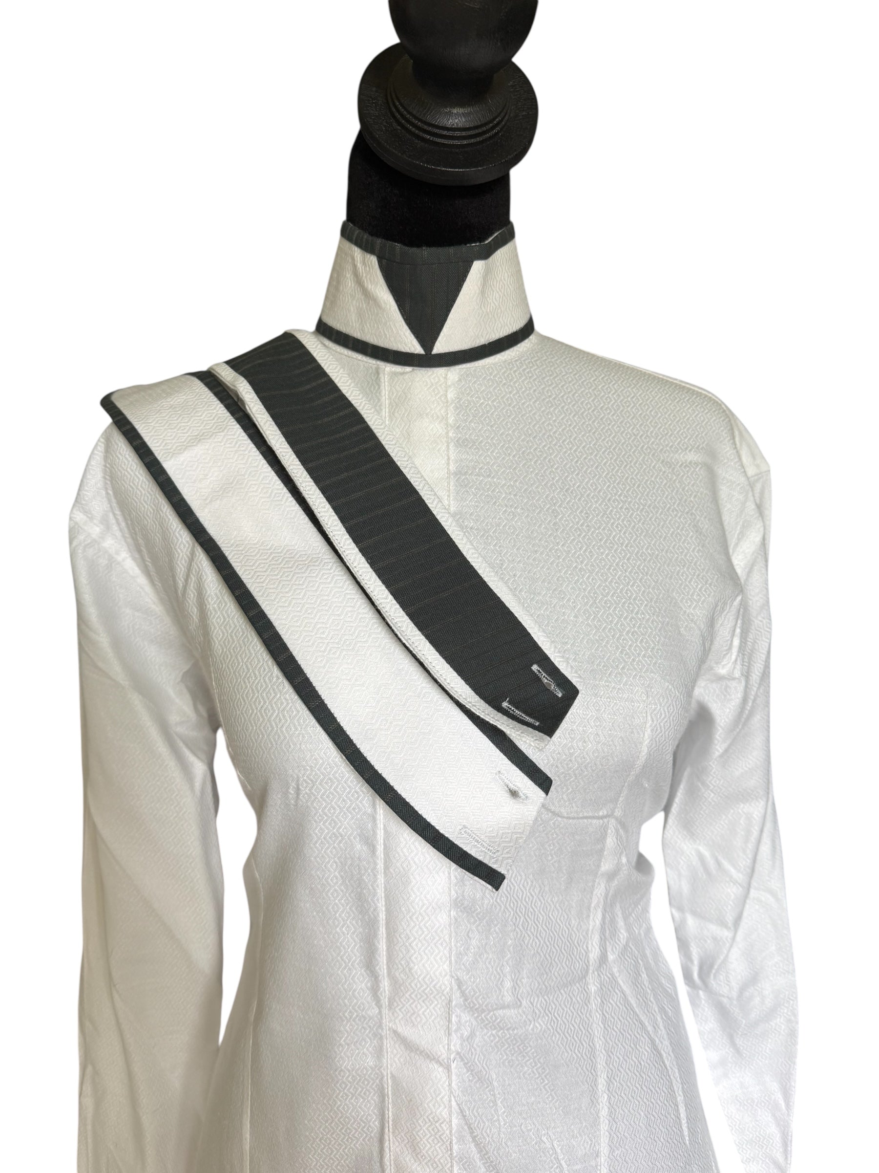 English Show Shirt HIDDEN Zipper Fabric Code MDJuly