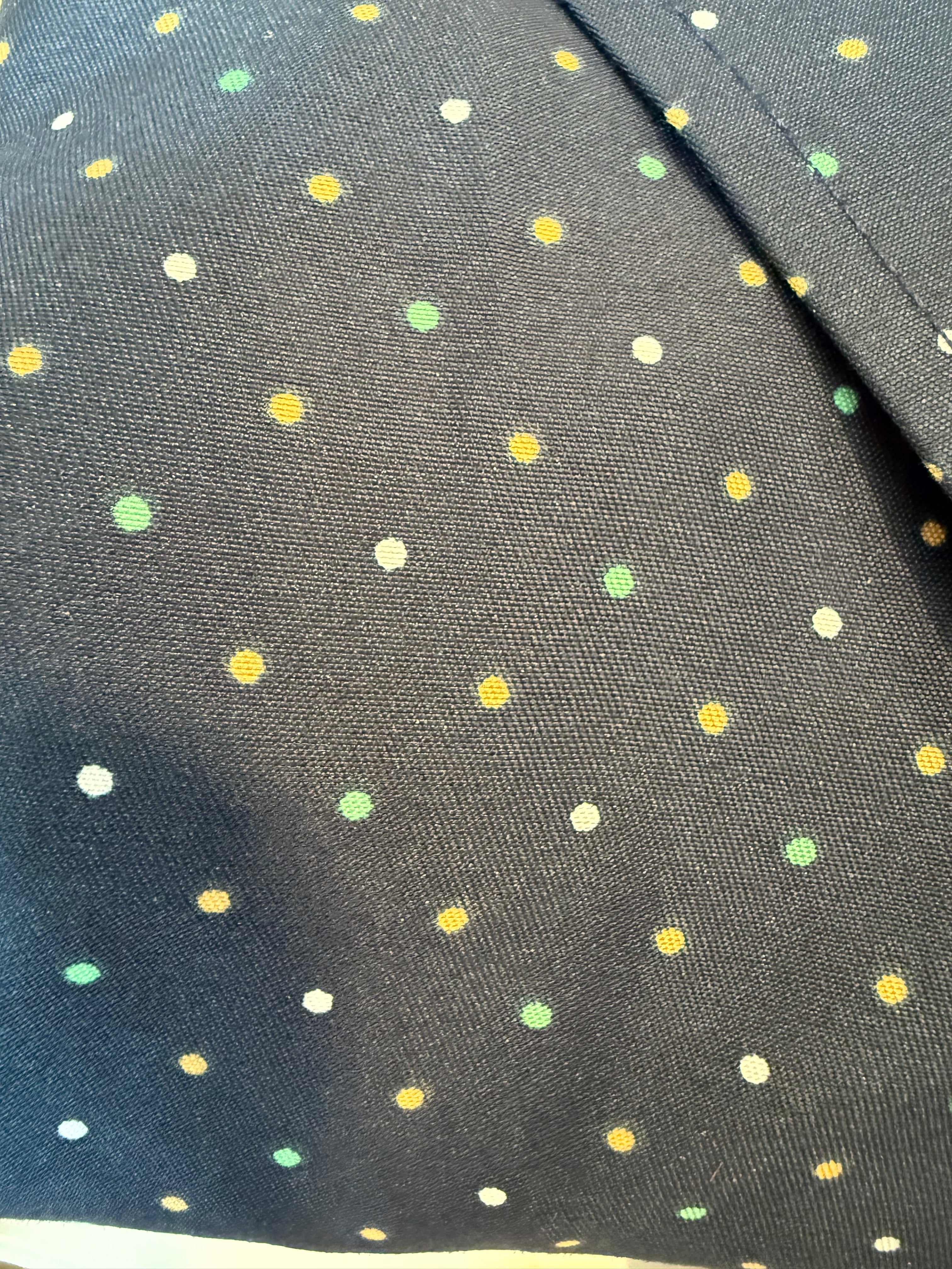 Western Button Up Navy Dot
