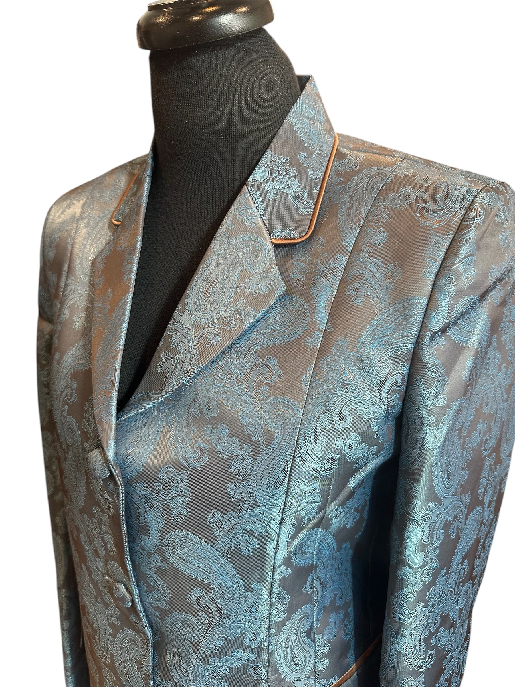 English Show Coat Teal With Tobacco Under Tones