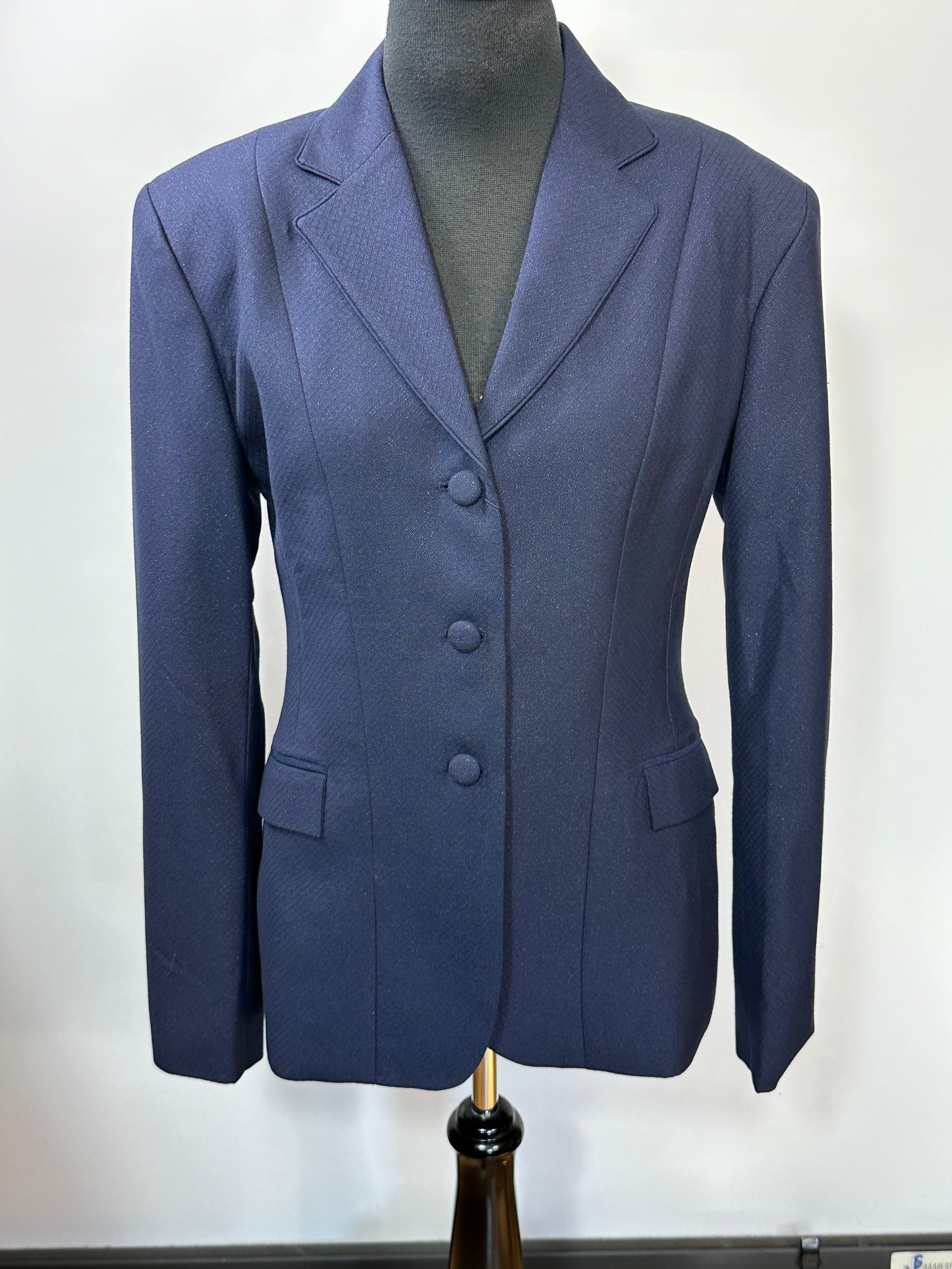 English Show Coat Navy Diamond Fabric Code R269