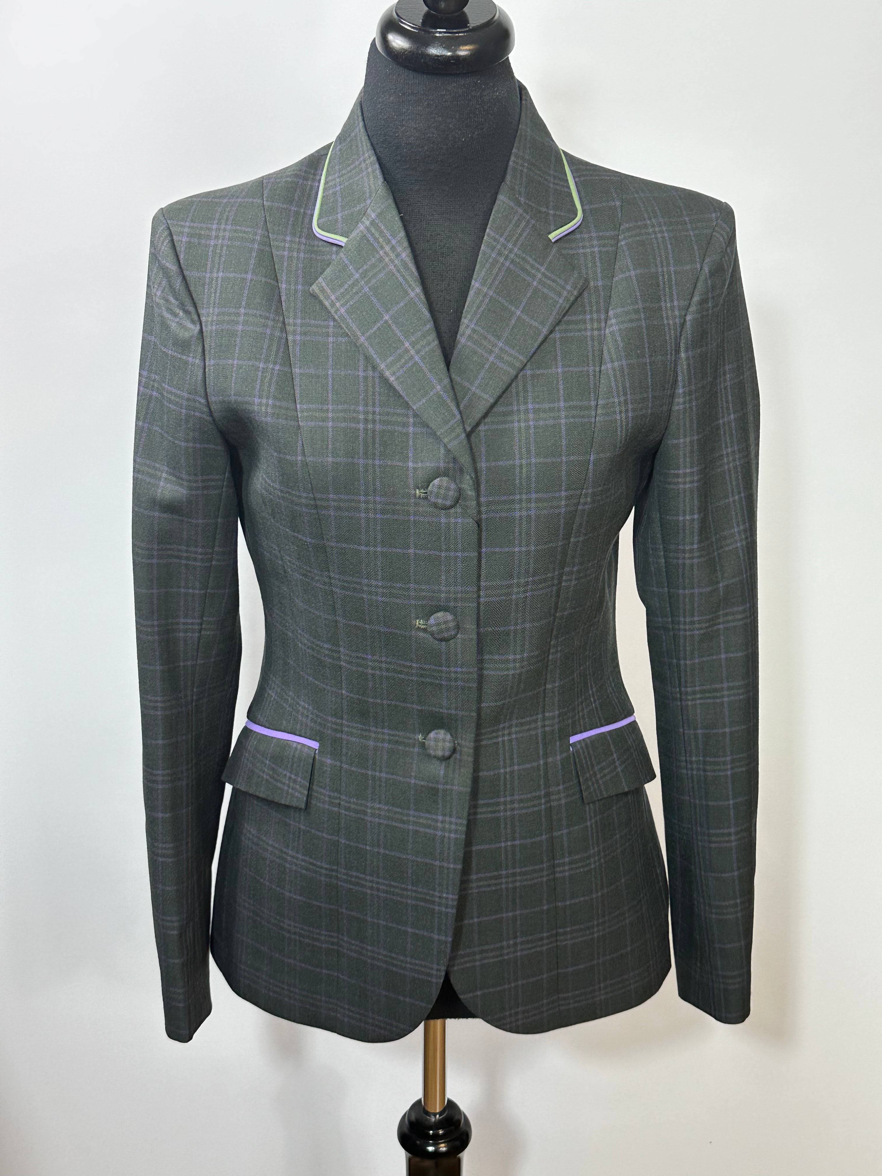 English Show Coat Olive and Purple Fabric Code RD26744