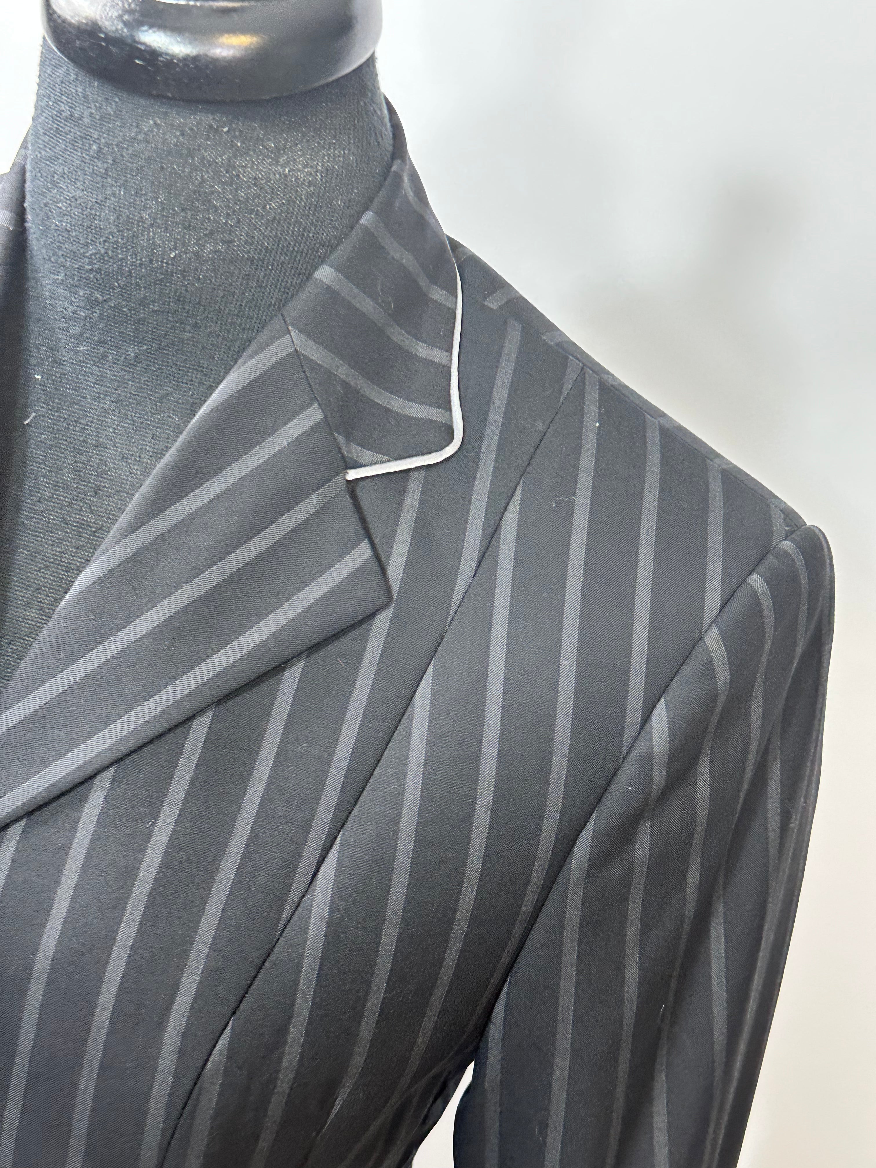 English Show Coat Grey/Black Chalk Line Fabric Code MD828 *One only*
