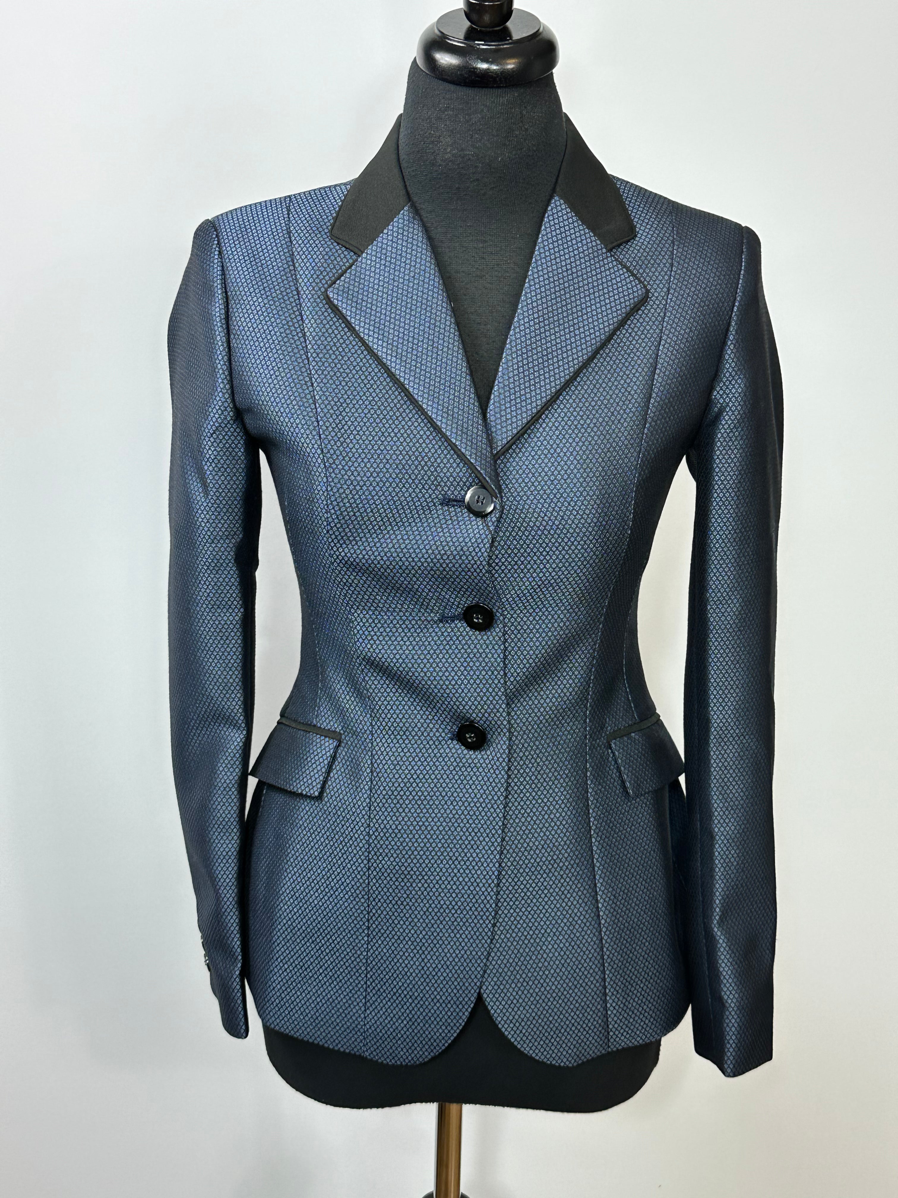 English Show Coat Blue Grey Fabric Code R305