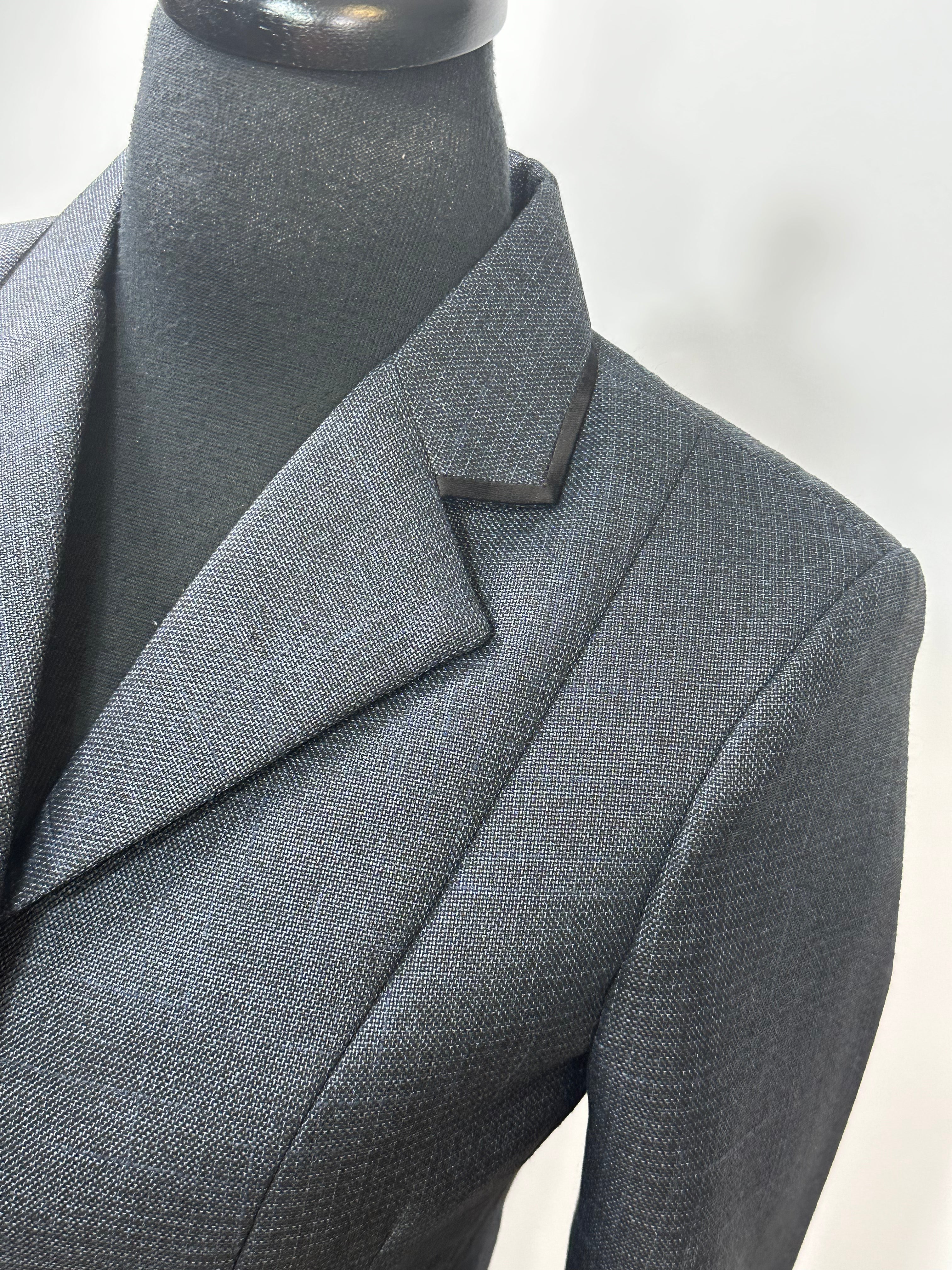 English Show Coat Dark Grey with Black Fabric Code