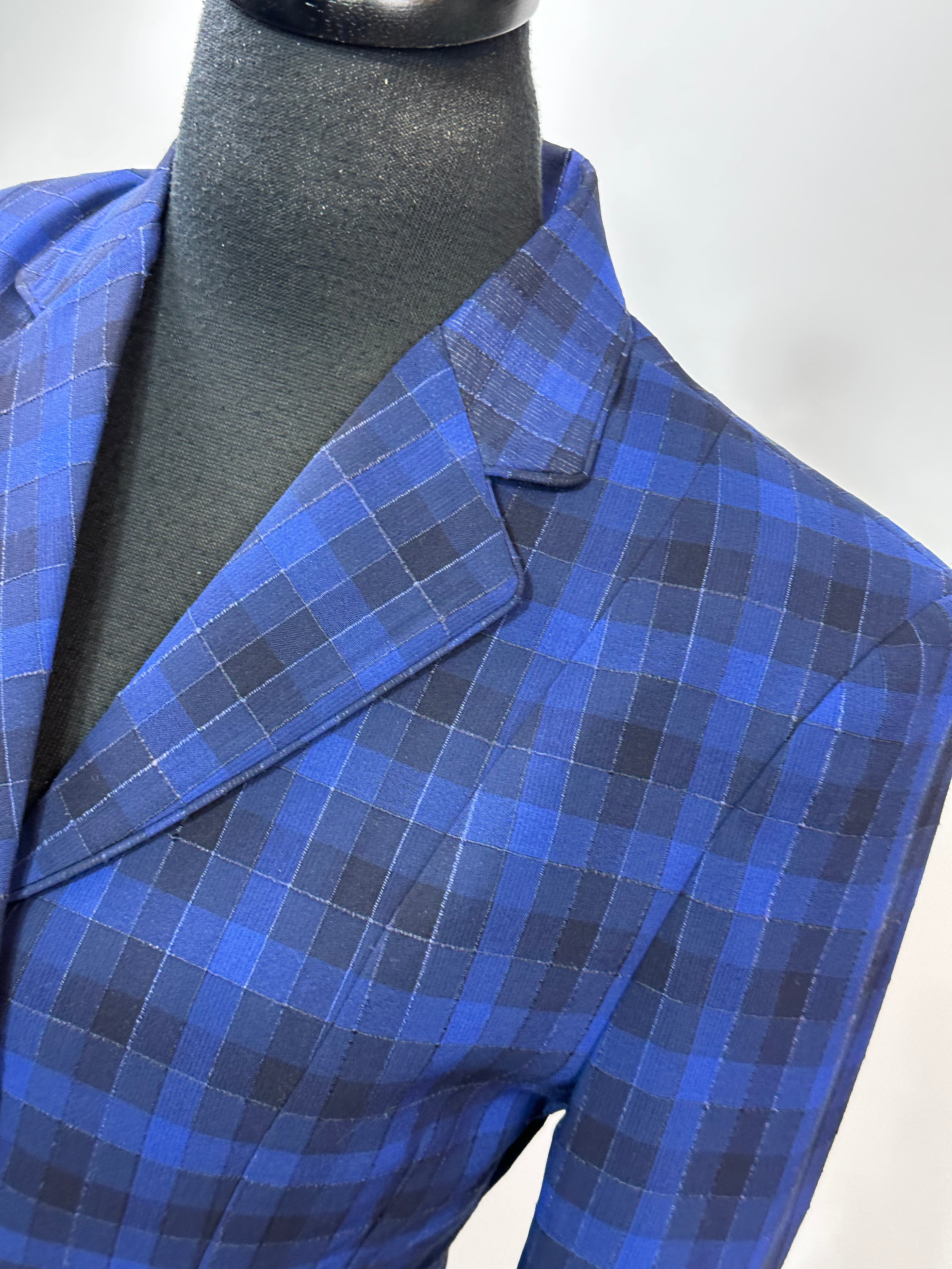 English Show Coat Navy and Blue Plaid JB202202 ONE ONLY