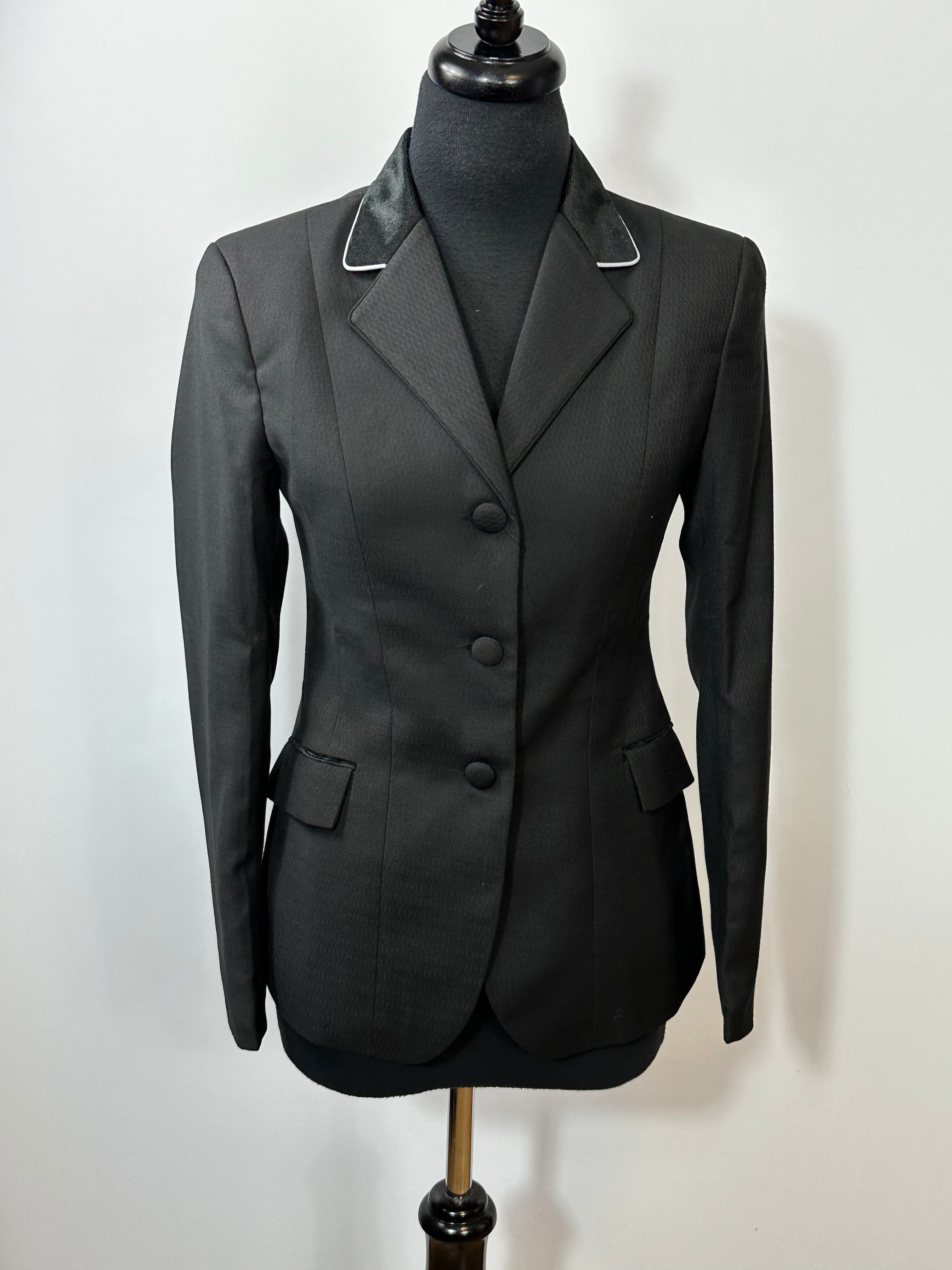 English Show Coat Black Tone on Tone Fabric Code R362