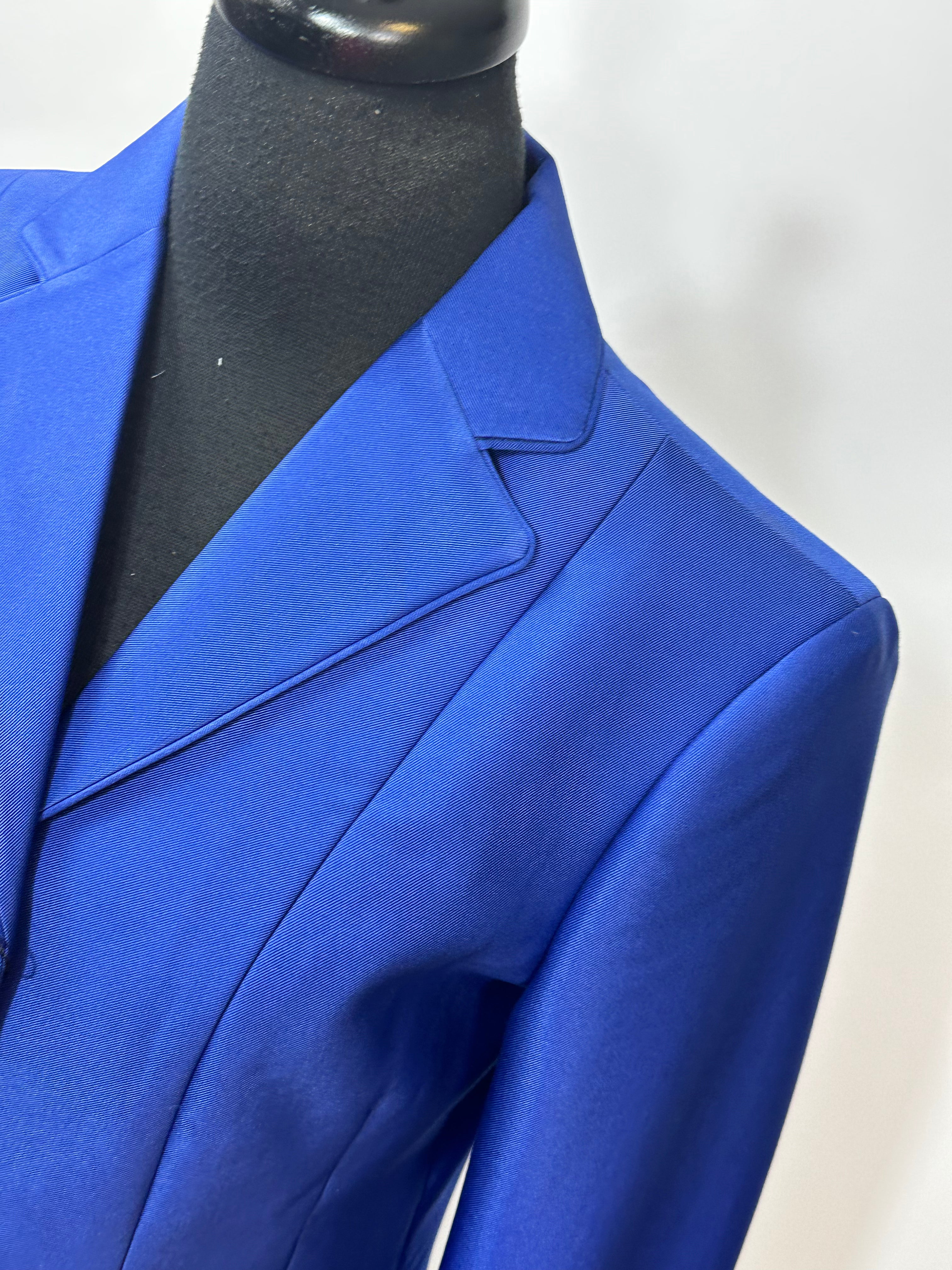 English Show Coat Blue Sheen Fabric Code OBS-012