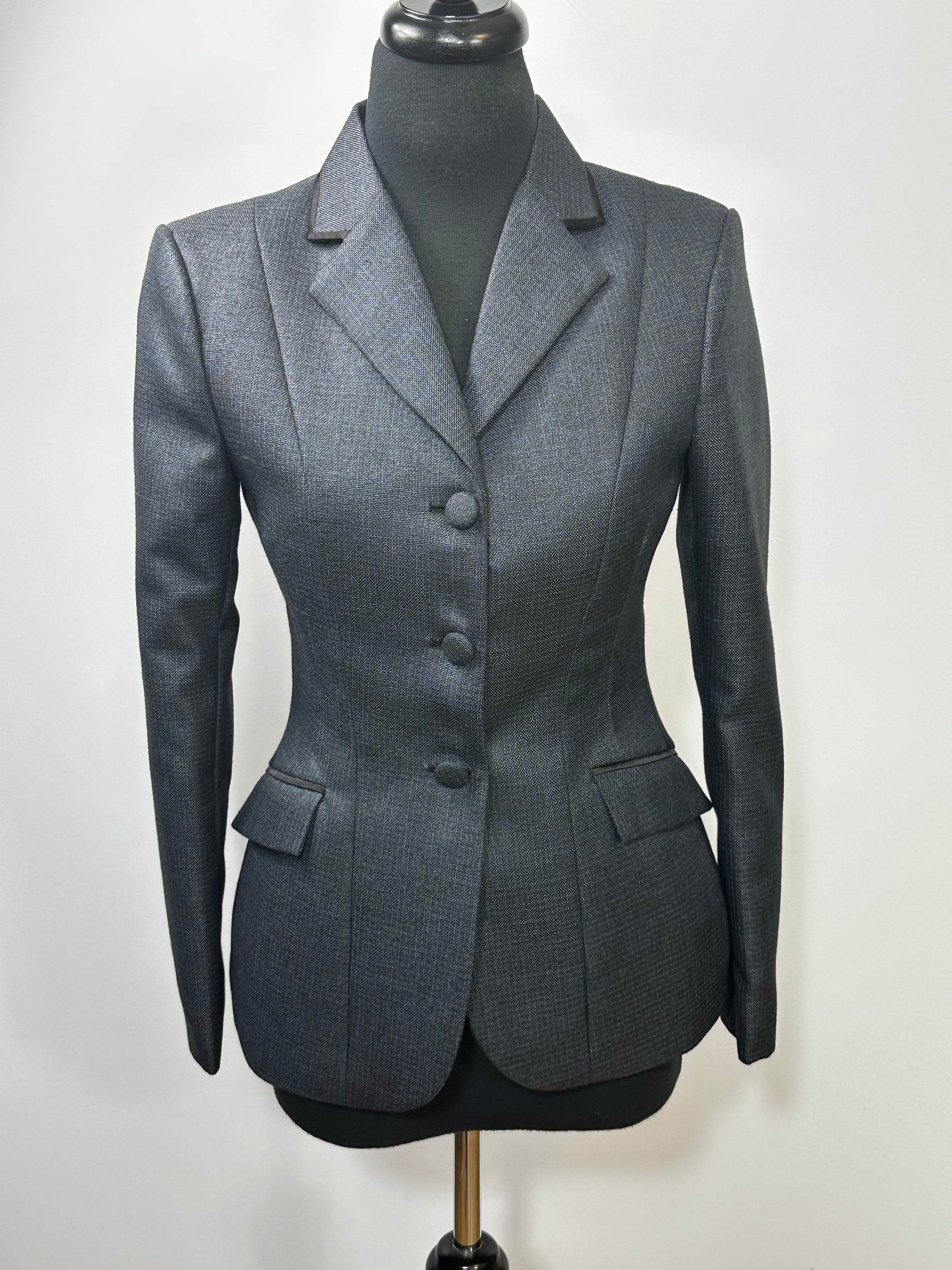 English Show Coat Dark Grey with Black Fabric Code
