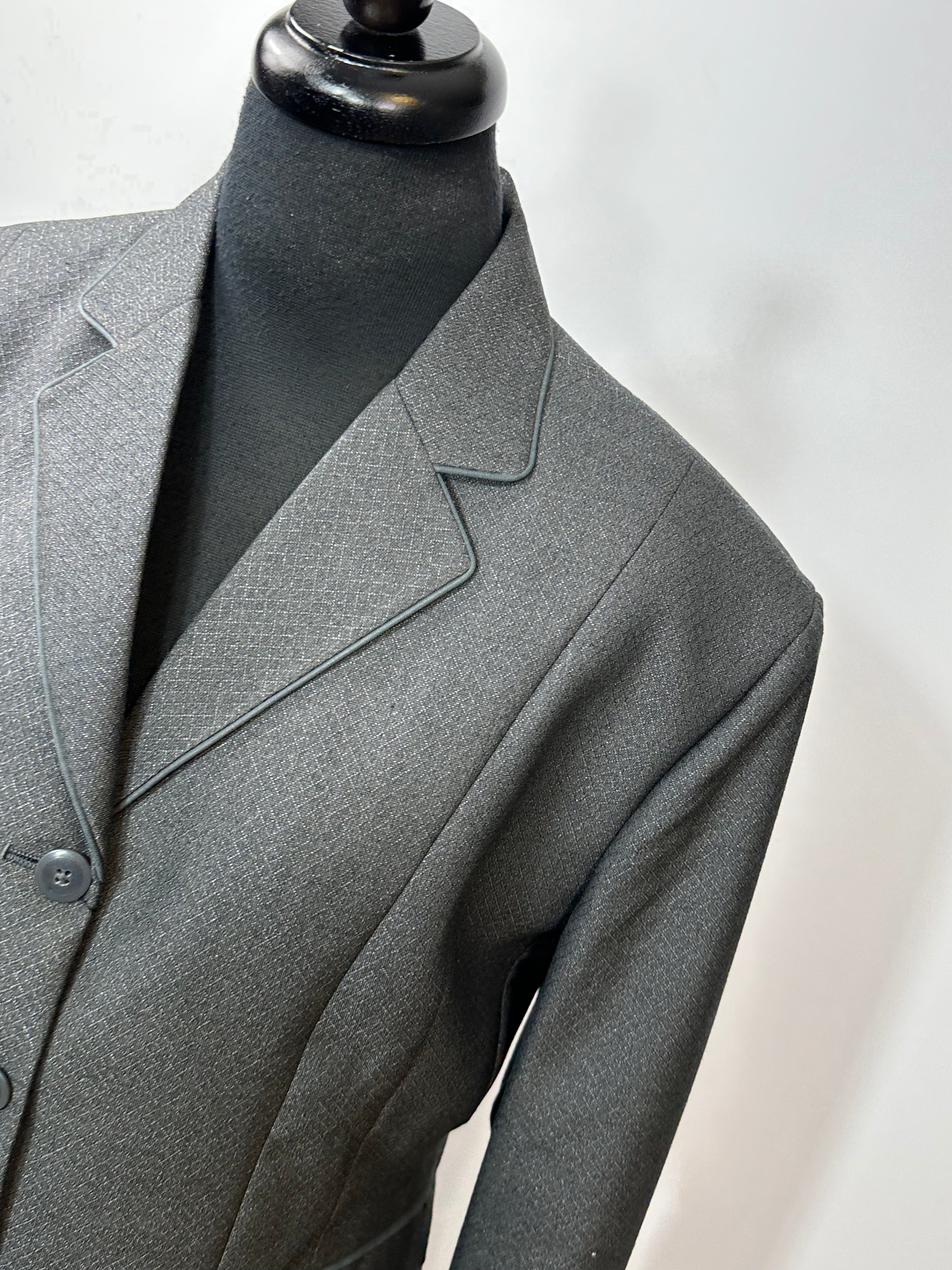 English Show Coat Grey Diamond Fabric Code R272