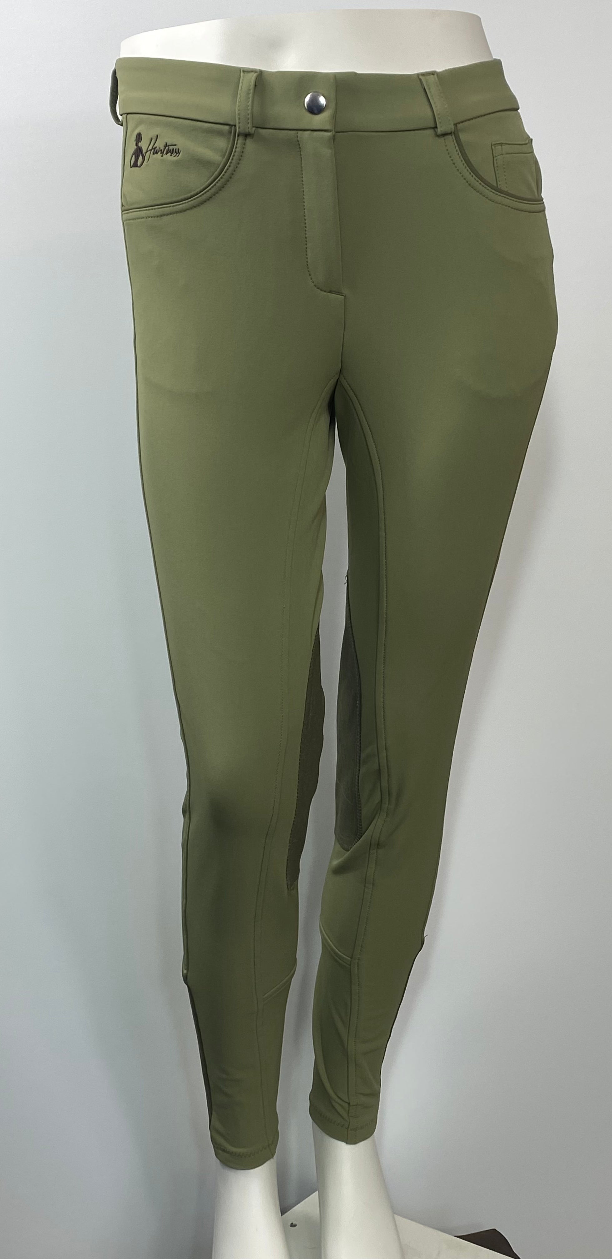 Elite Show Breeches Green Beige