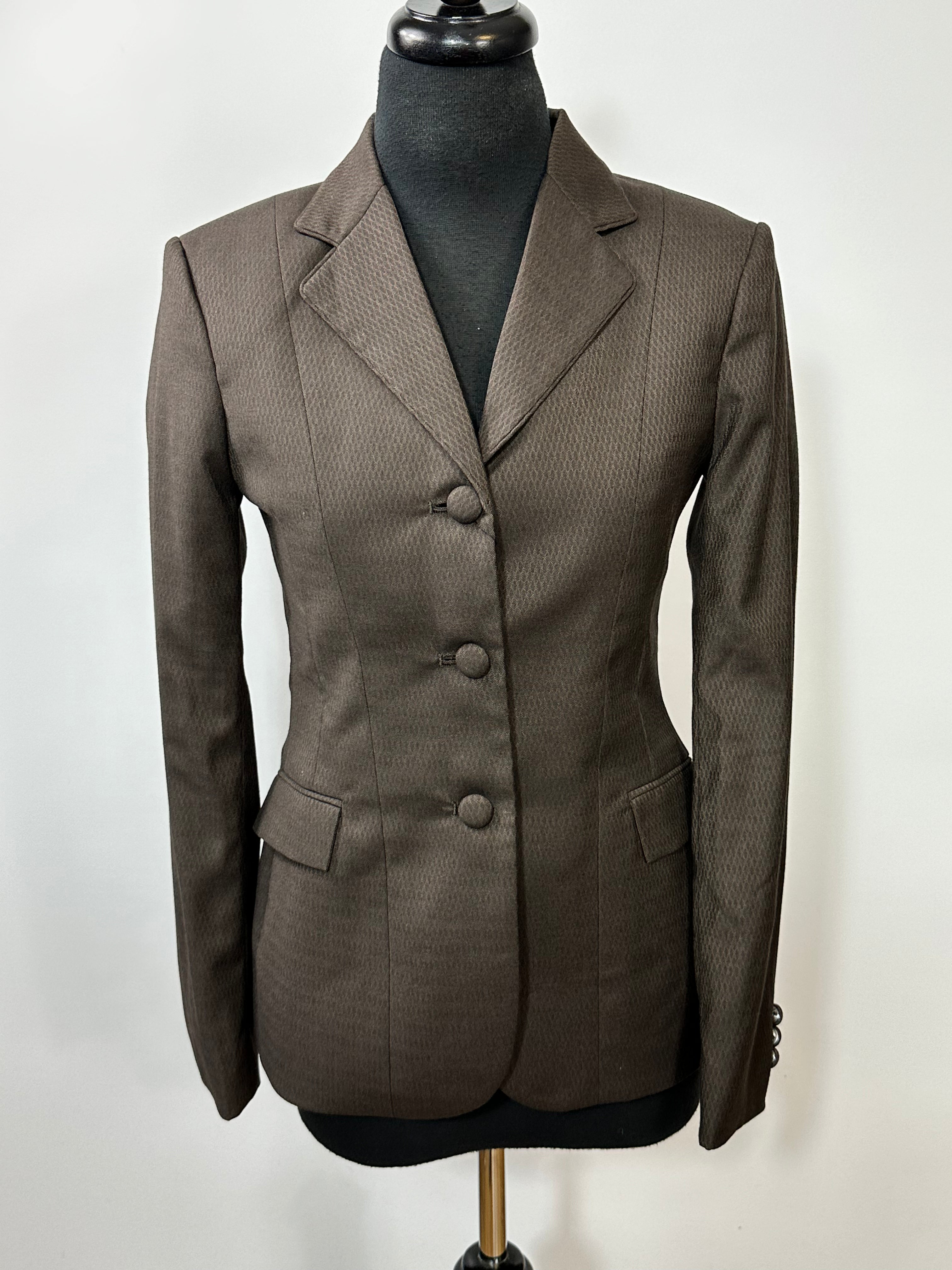 English Show Coat Brown Self Print Fabric Code R86/R364