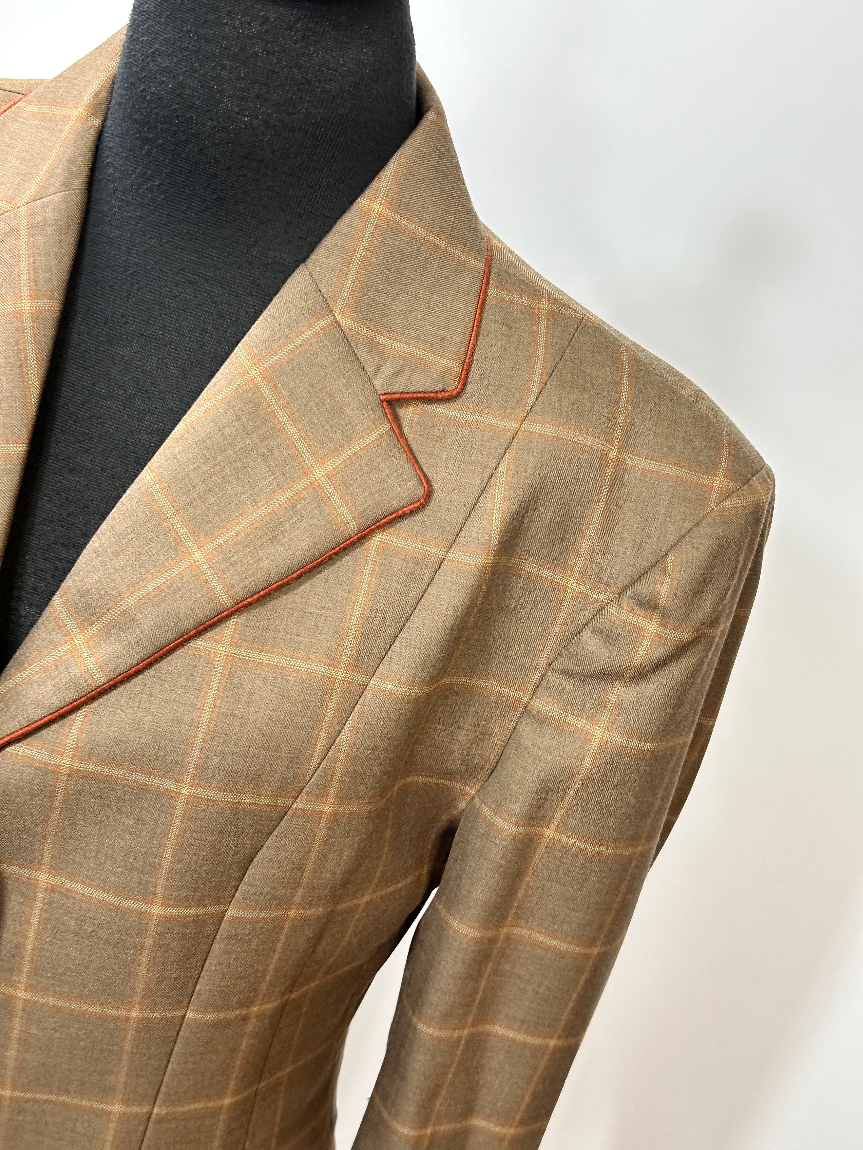 English Show Coat Tobacco and Rust Fabric Code MD29105