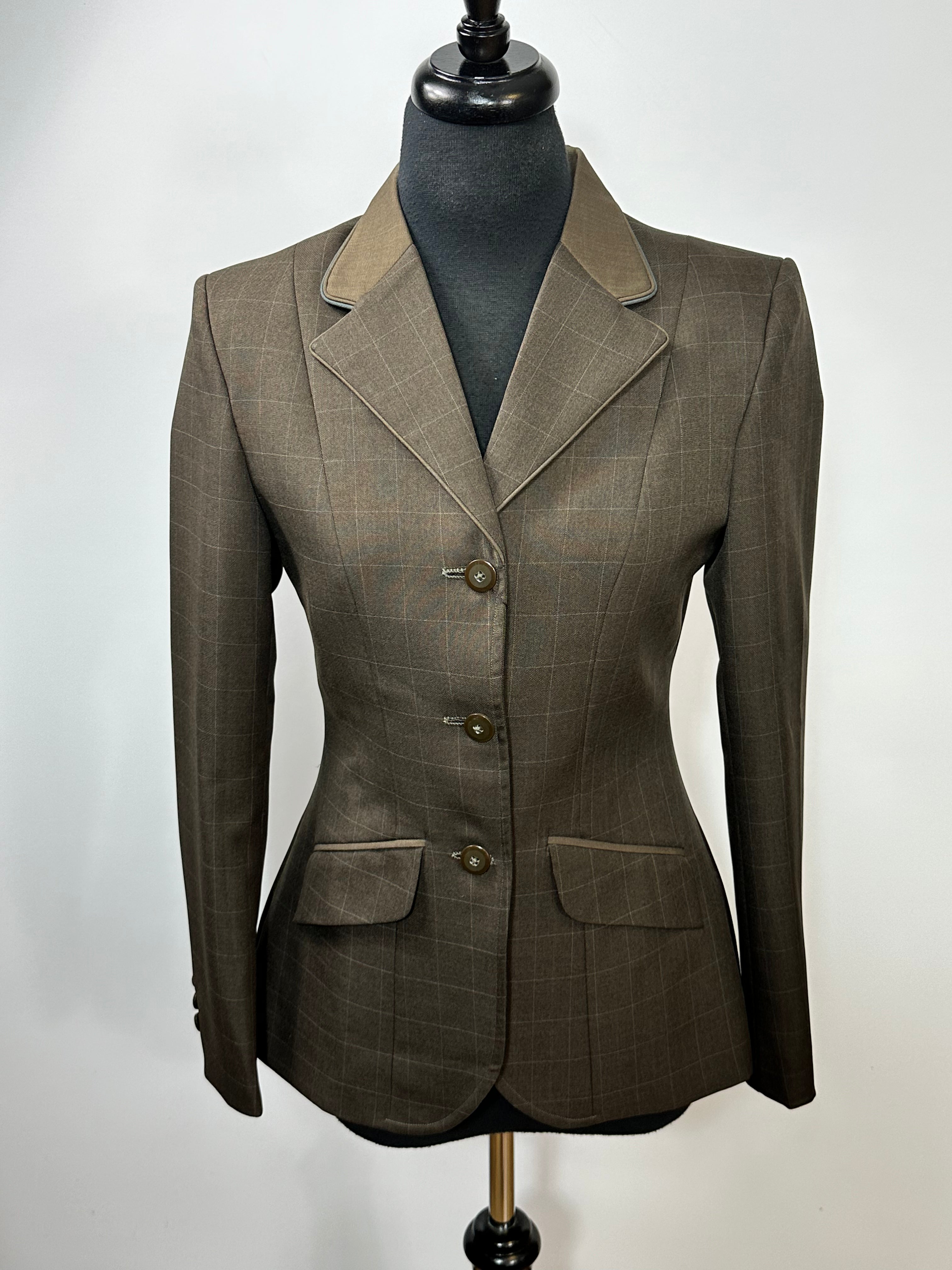 English Show Coat Brown Windowpane R013