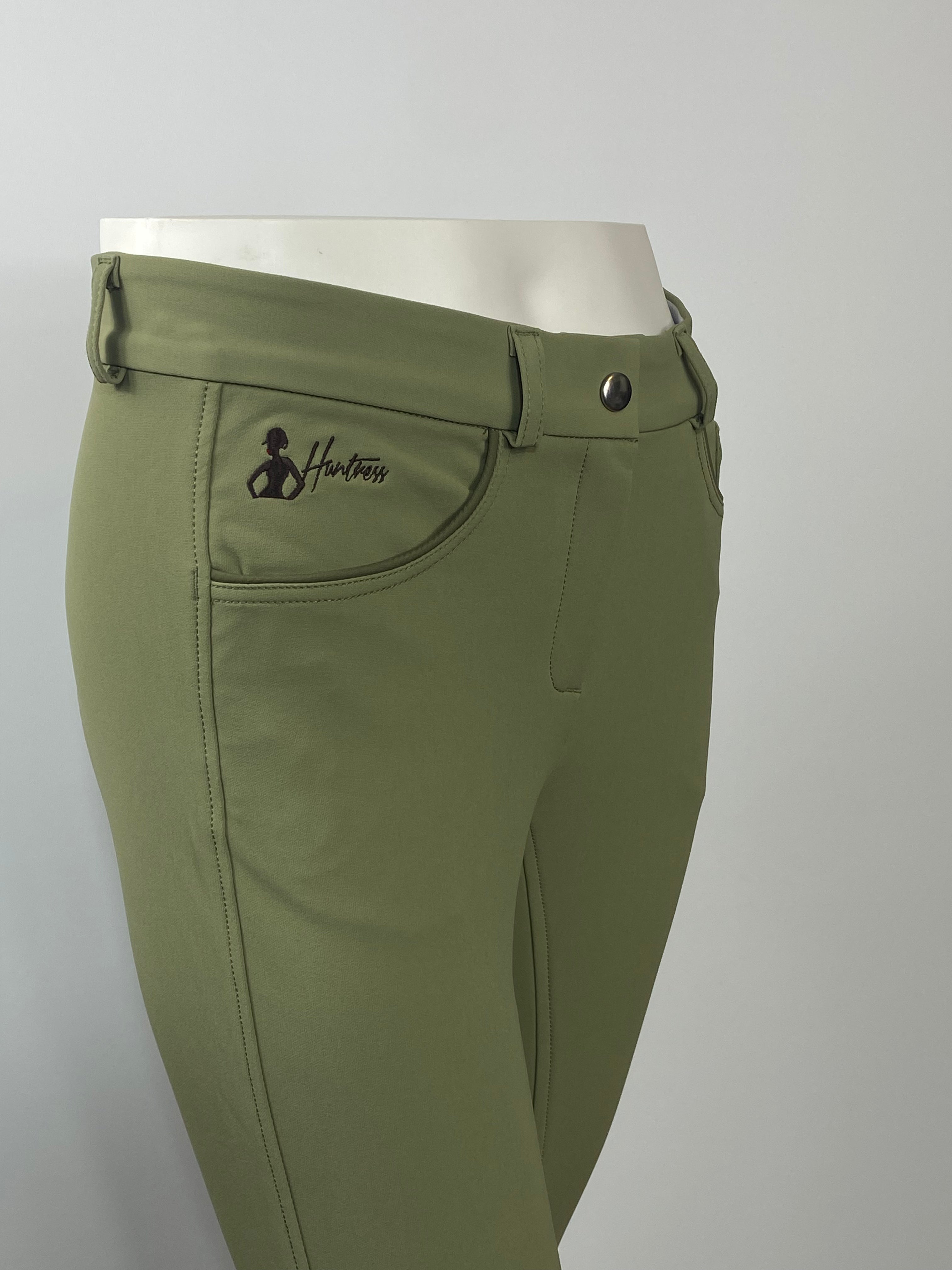 Elite Show Breeches Green Beige