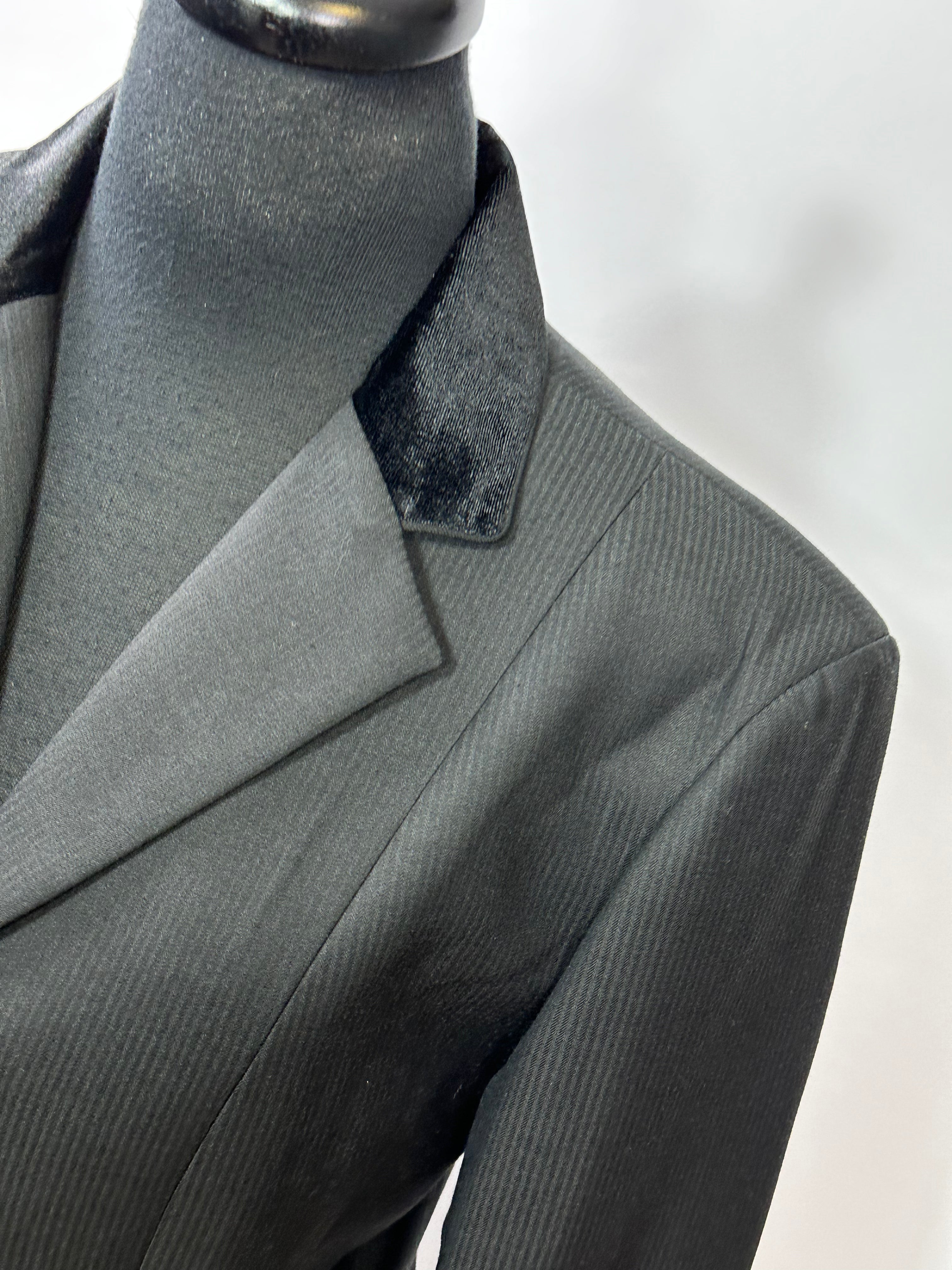 English Show Coat Black Tone on Tone Fabric Code R244