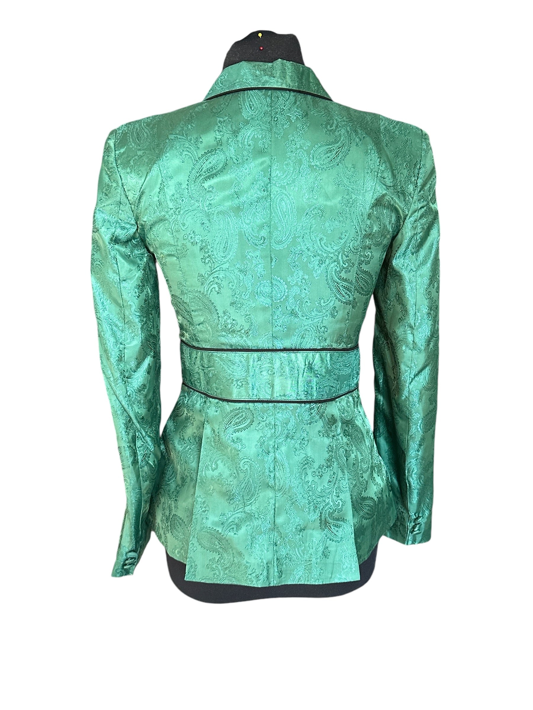 English Show Coat Green Paisley