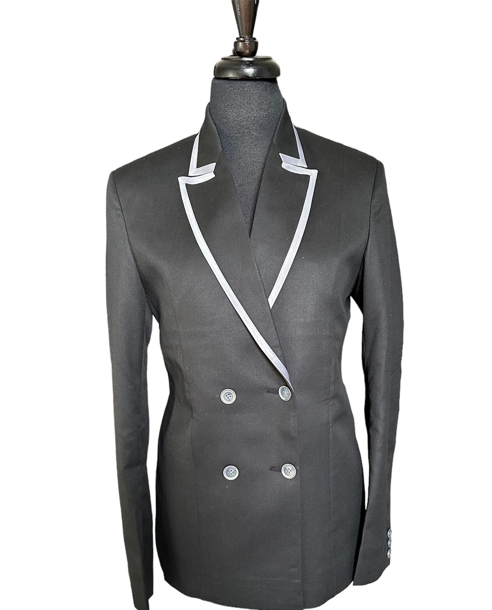 Showmanship Suit Black with Silver Double Breast Front