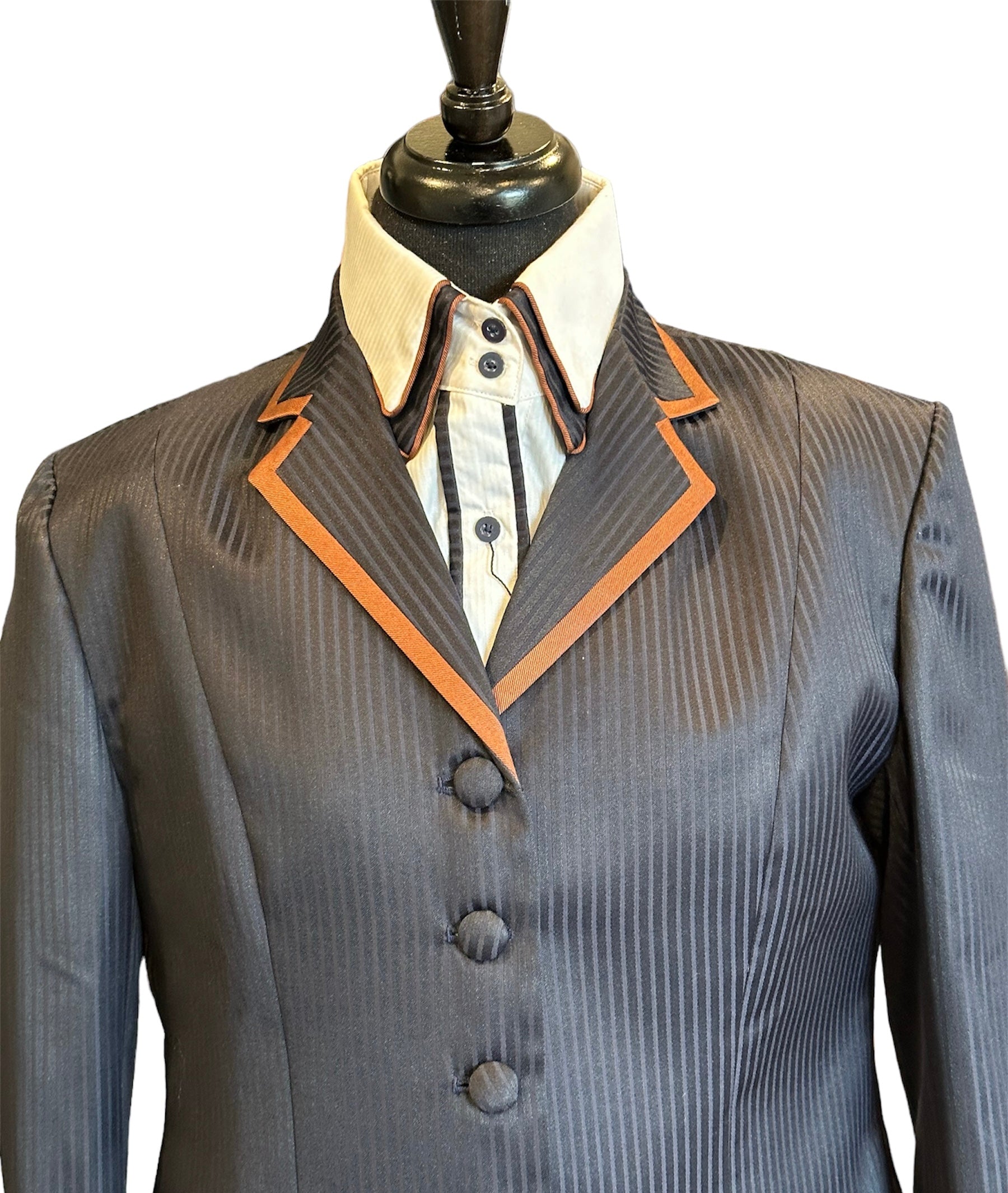 Showmanship Suit Fabric Code HR0105 Navy Self Stripe “Set”