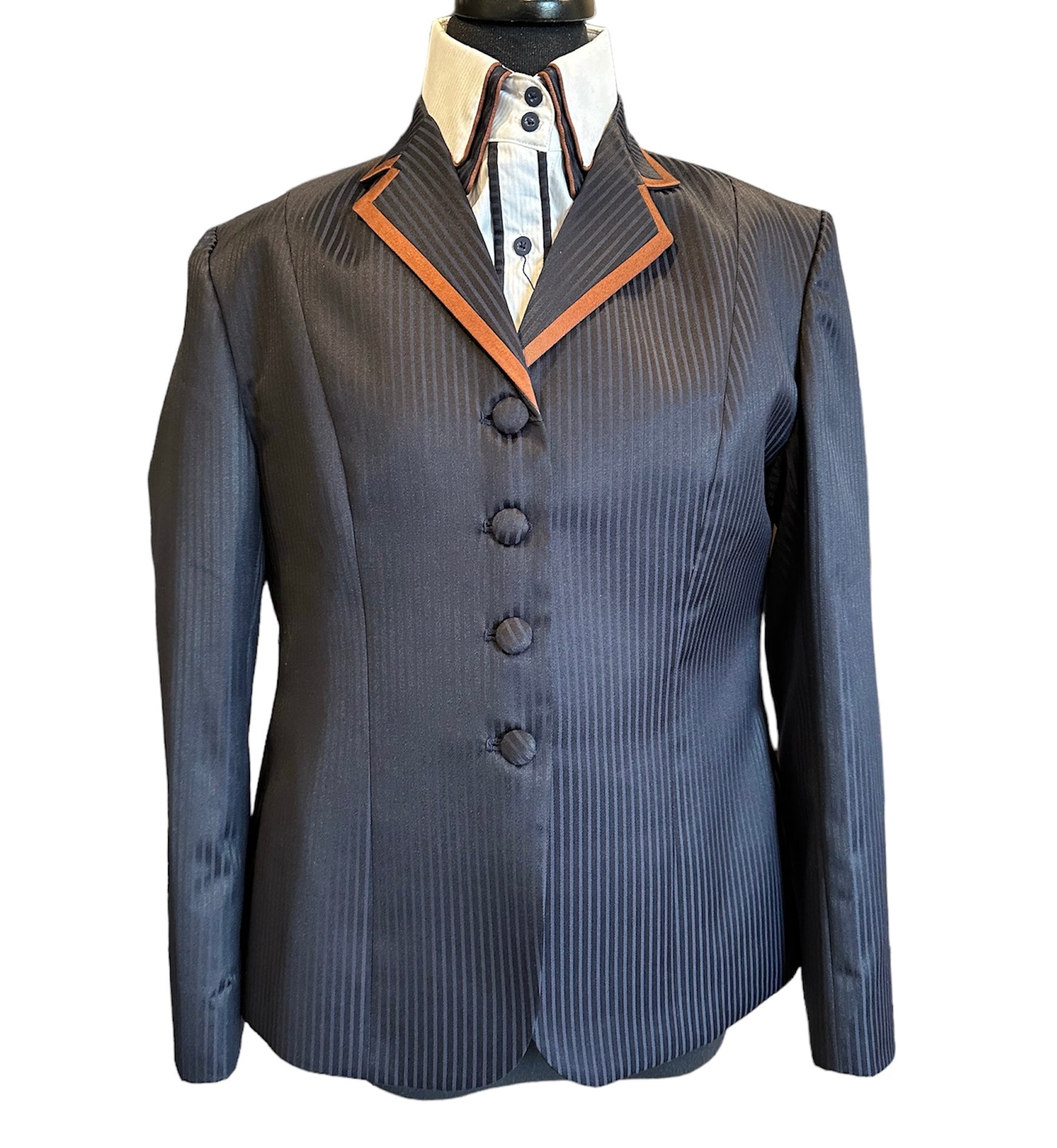 Showmanship Suit Fabric Code HR0105 Navy Self Stripe “Set”