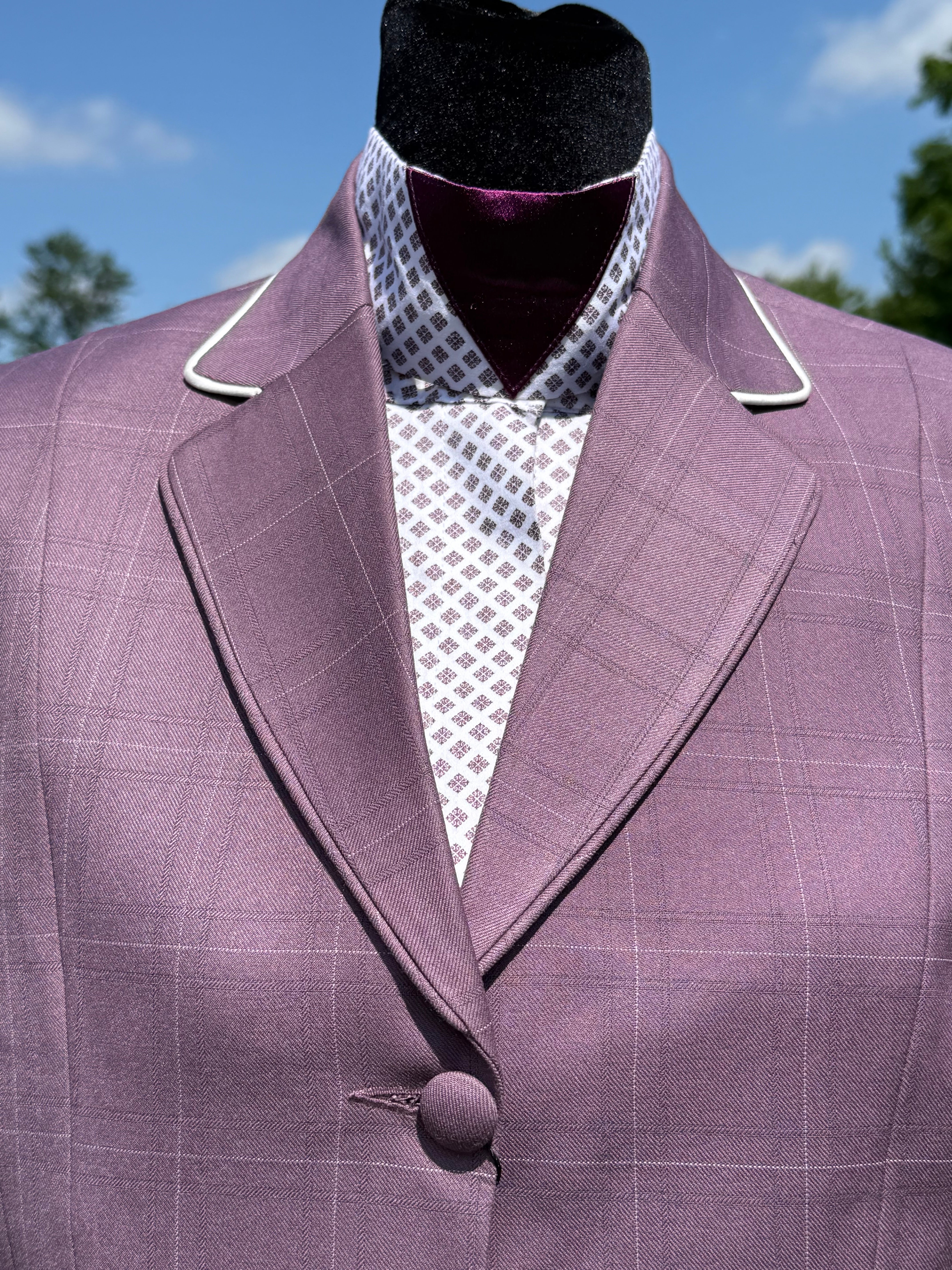 English Show Coat Windowpane “Hidden zipper”