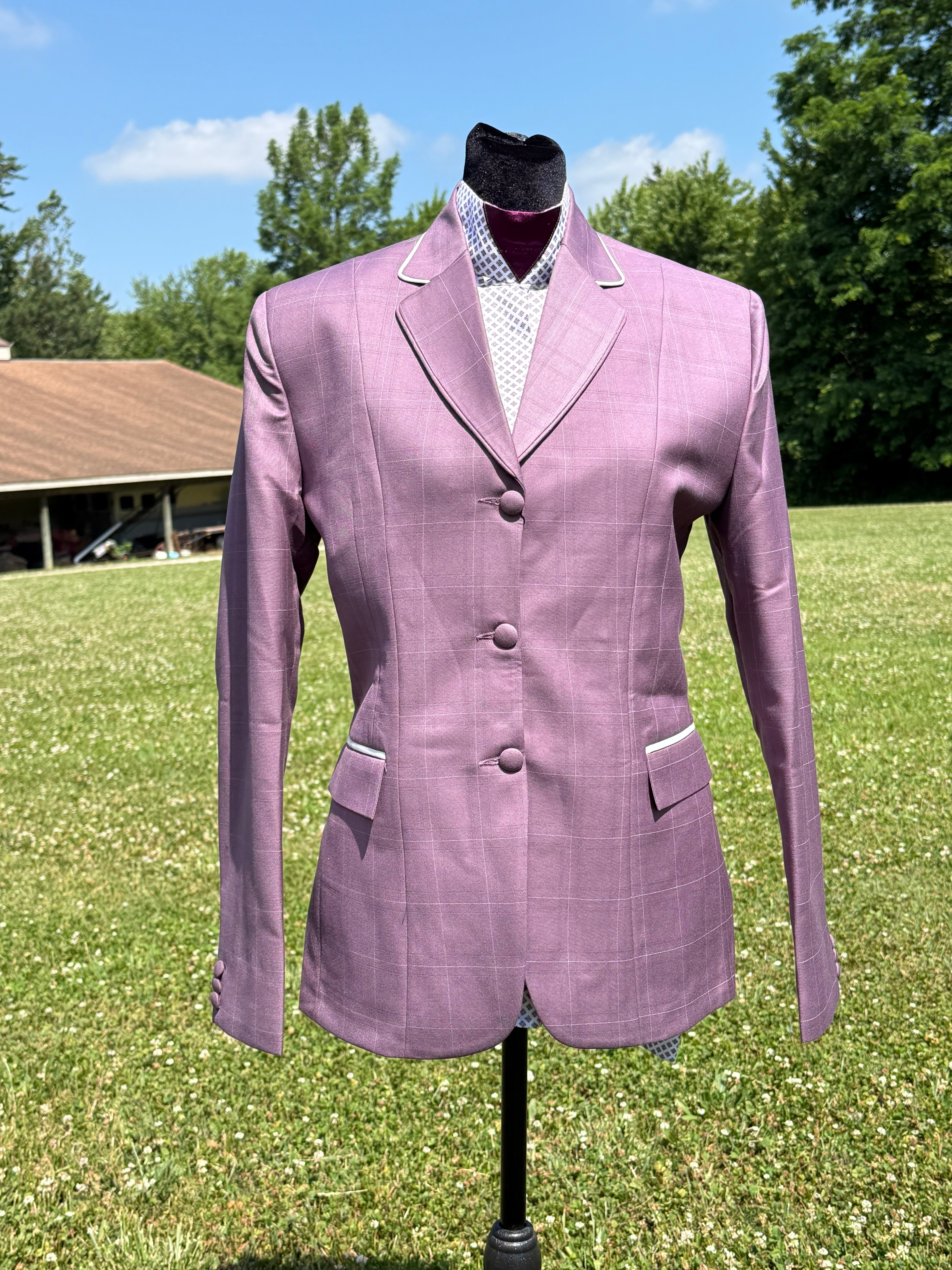 English Show Coat Windowpane “Hidden zipper”