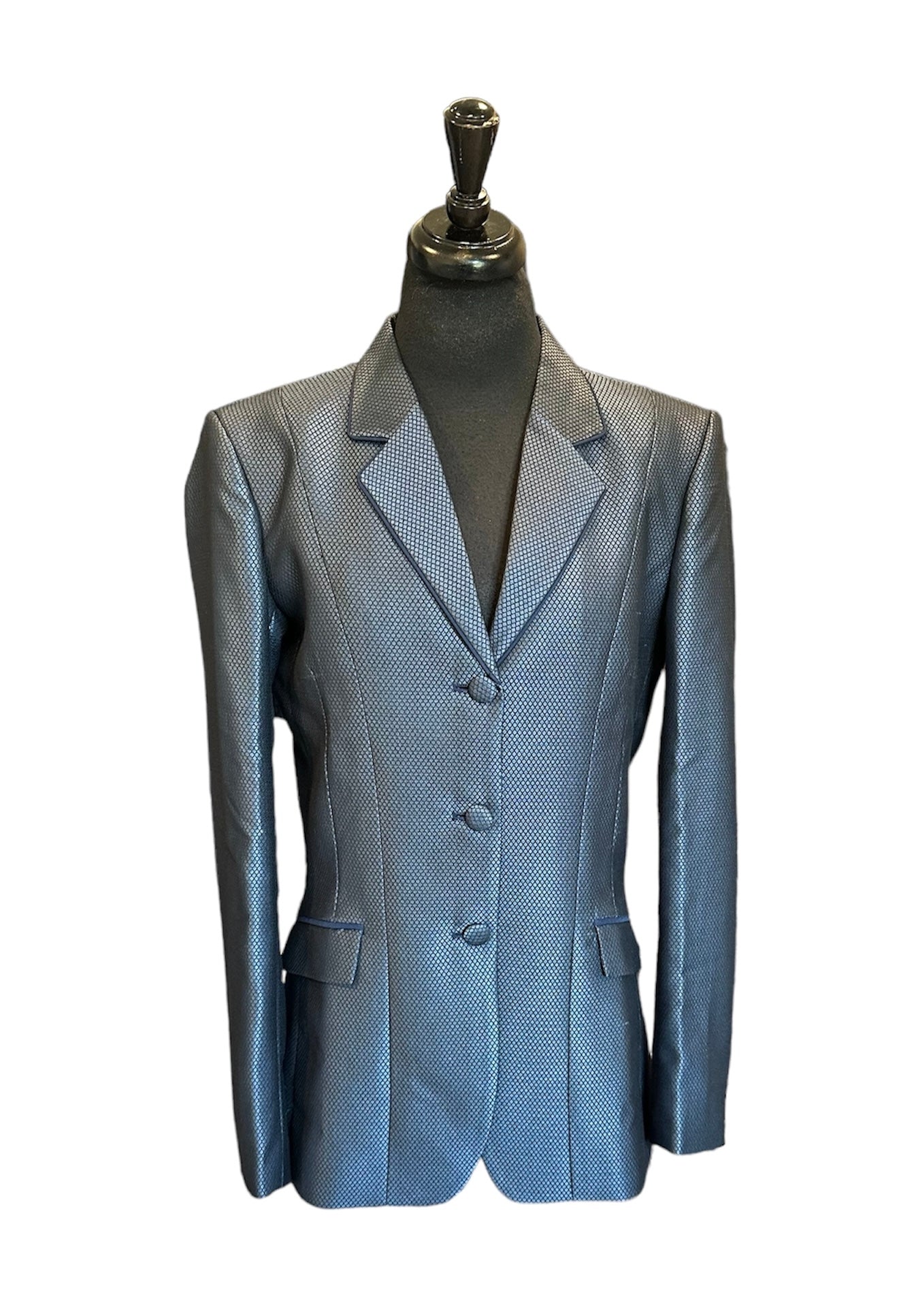 English Show Coat Blue Grey Fabric Code R305