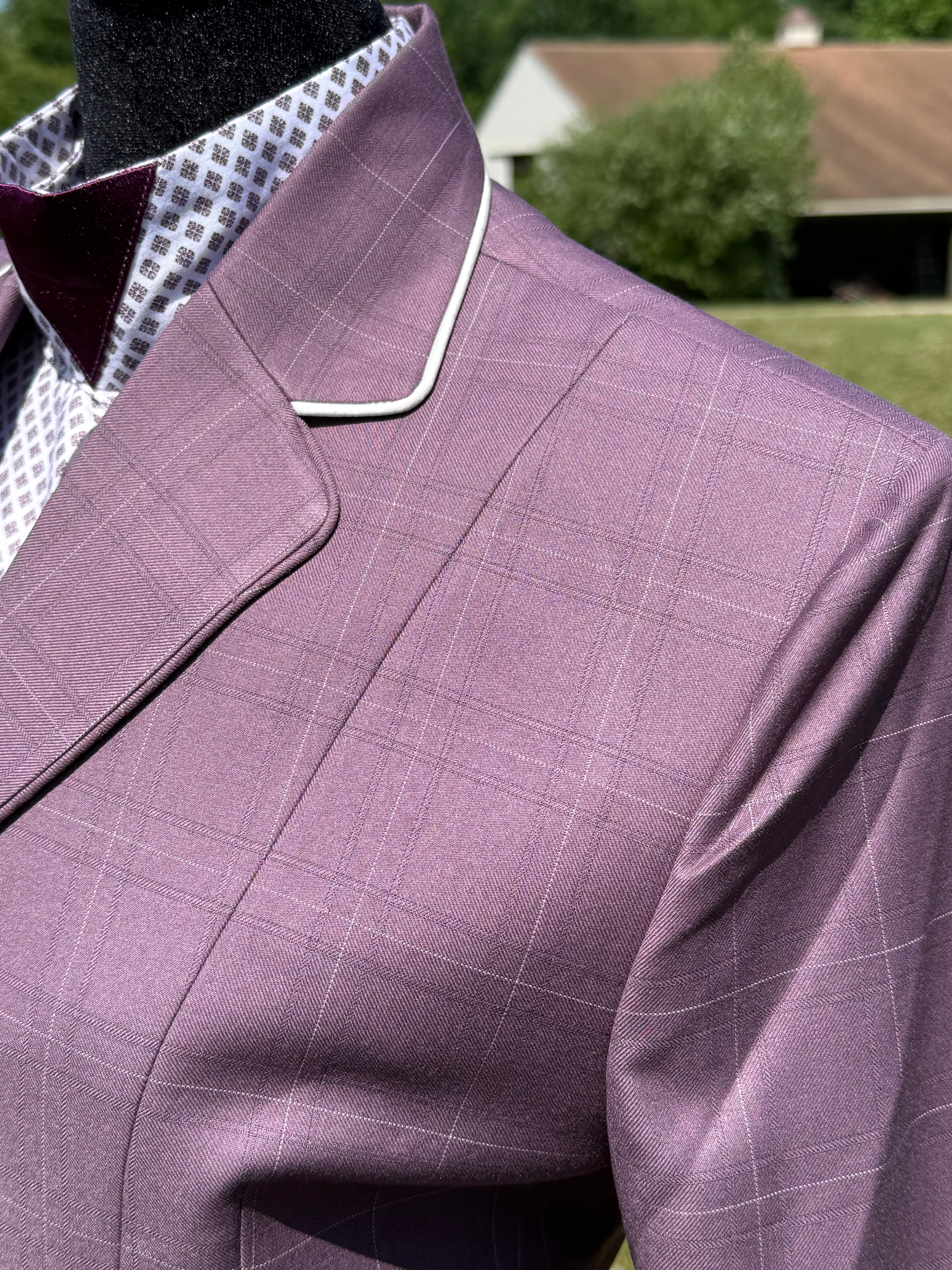 English Show Coat Windowpane “Hidden zipper”