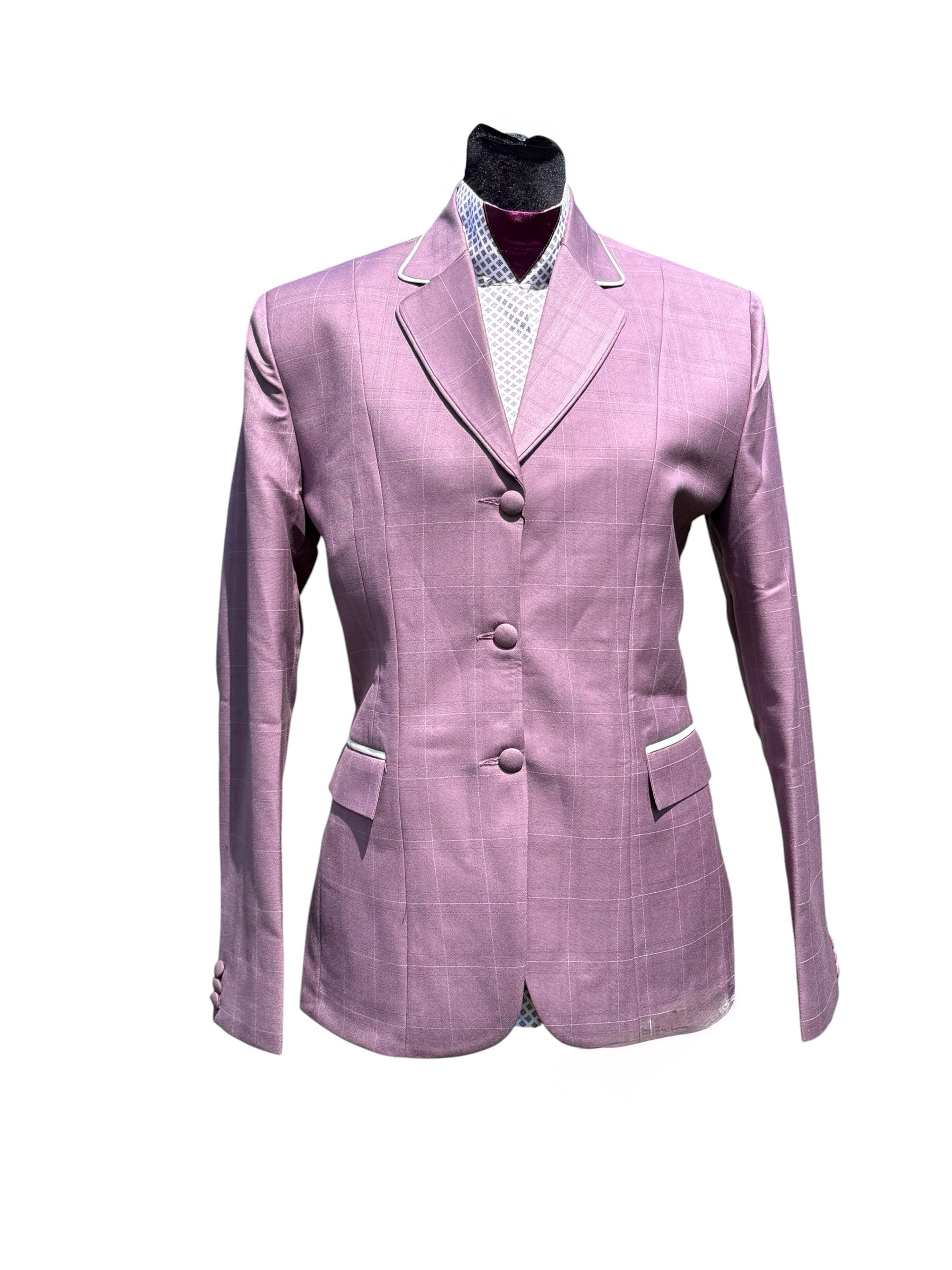English Show Coat Windowpane “Hidden zipper”