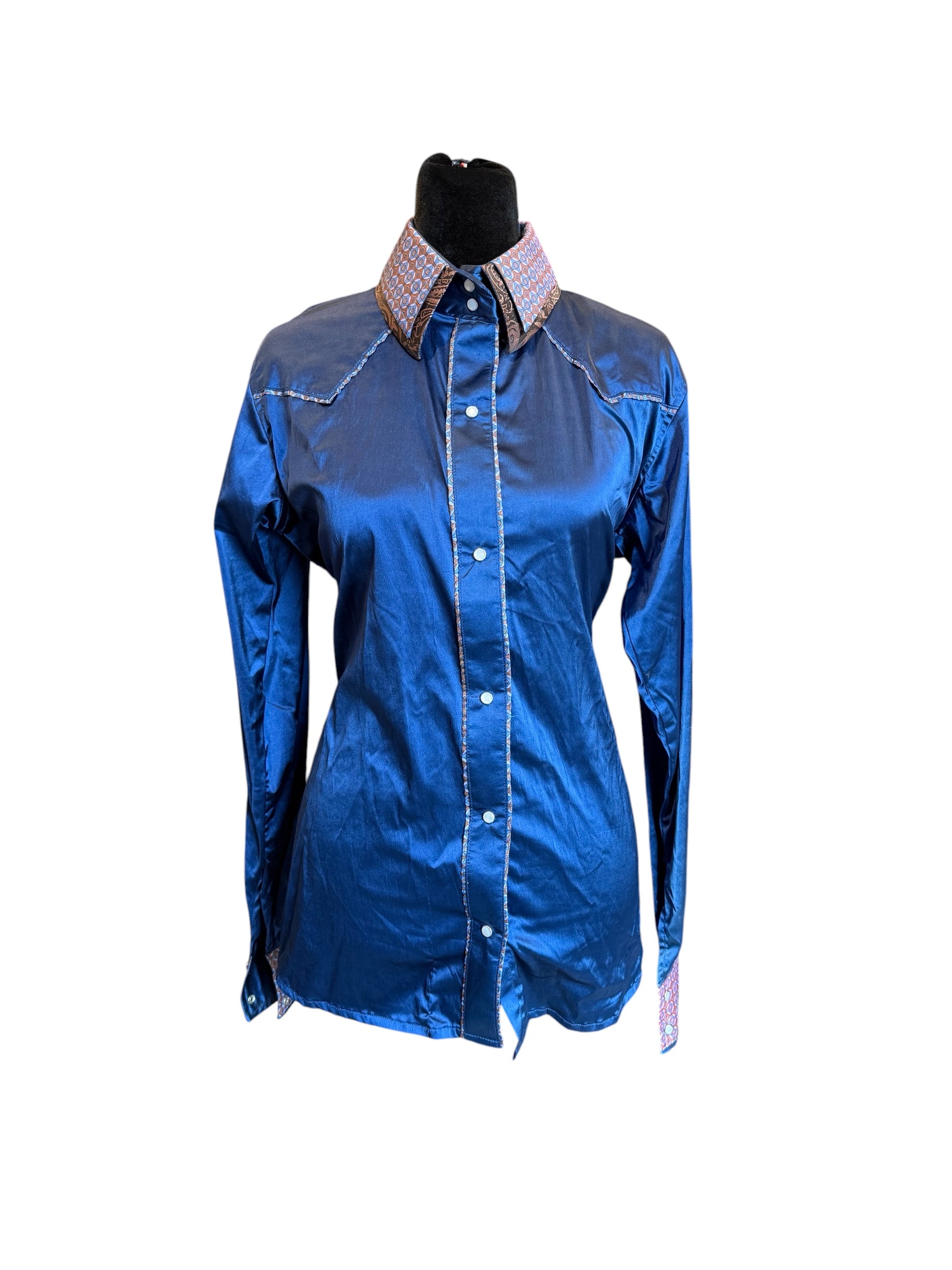 Western Satin Ranch Button Up
