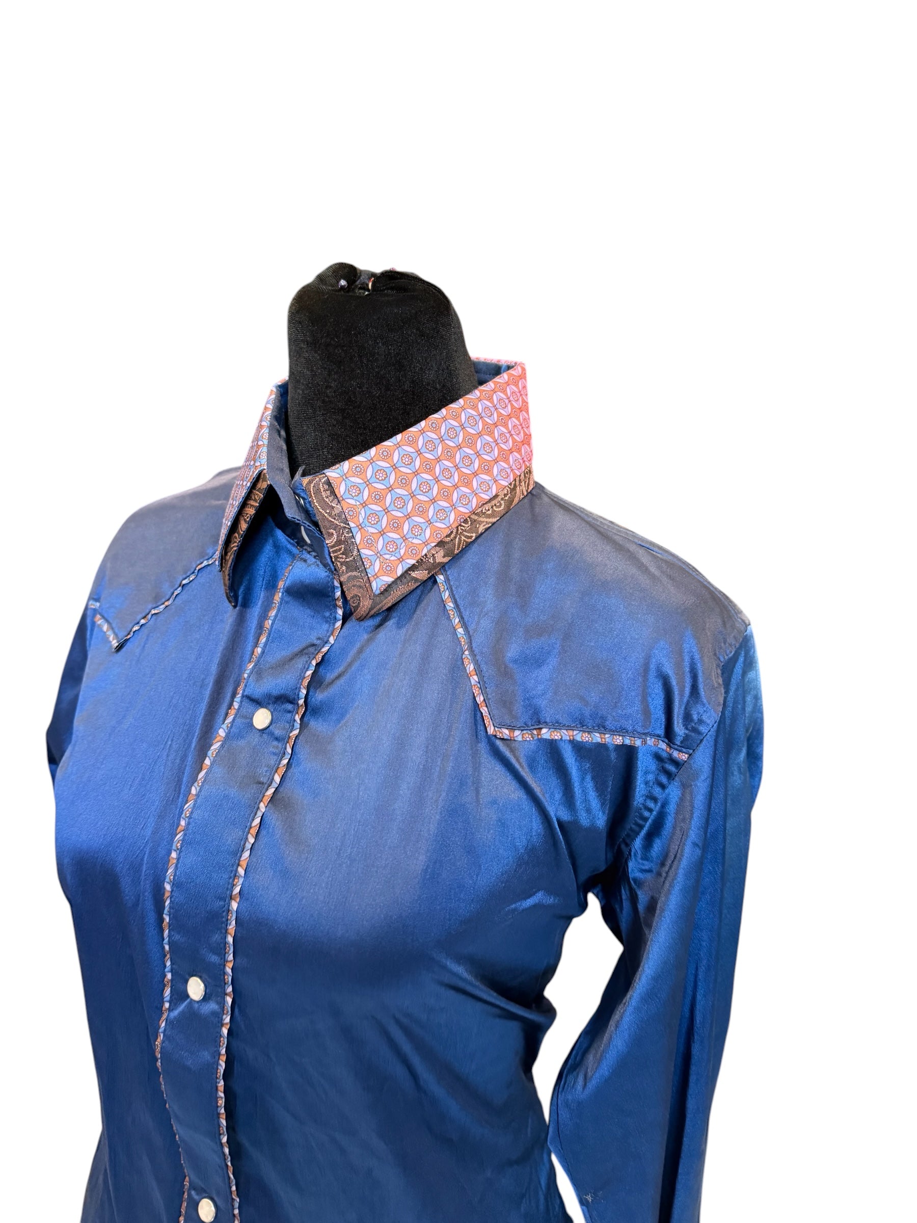 Western Satin Ranch Button Up