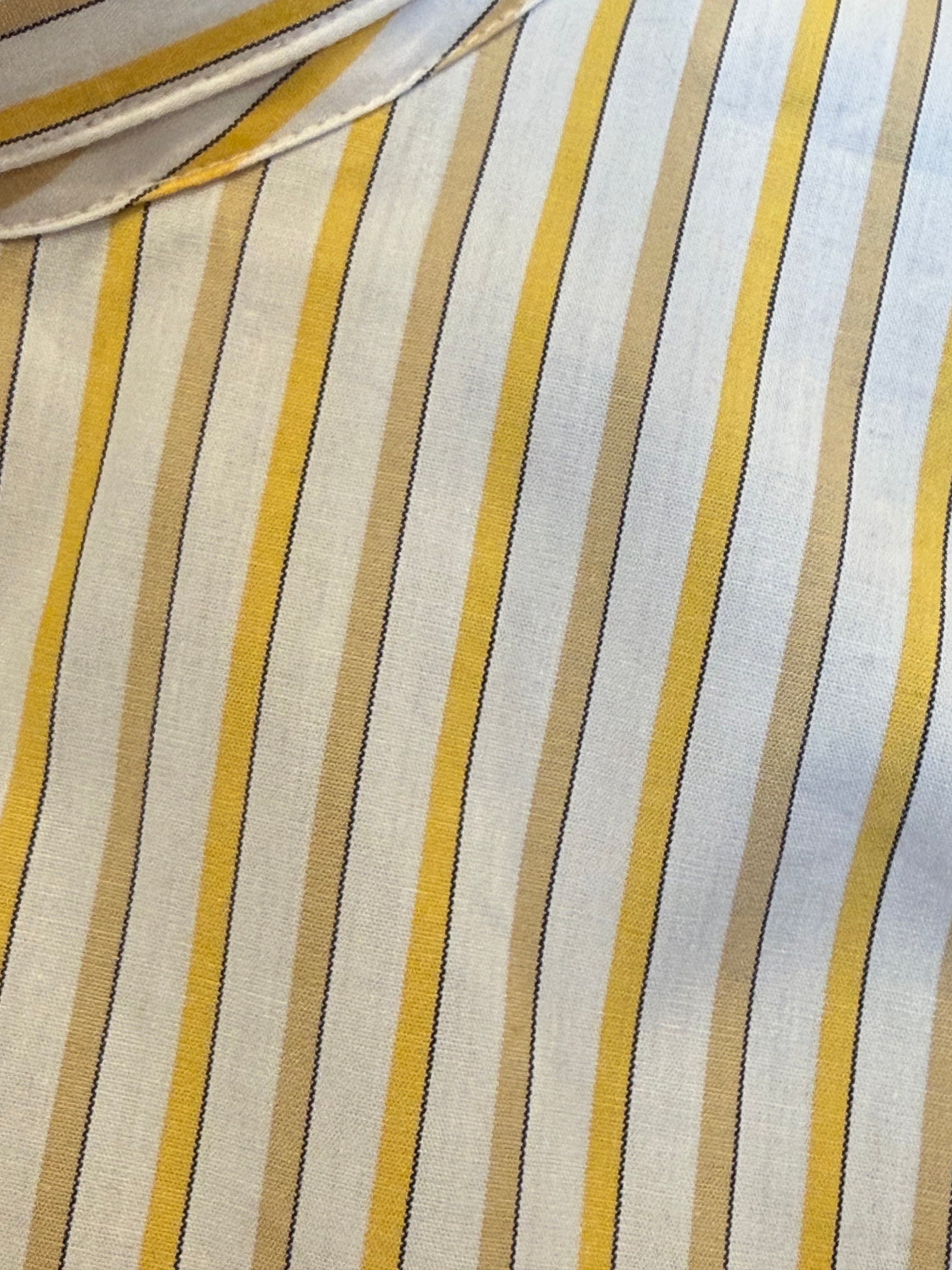 🔥NEW🔥English show shirt with hidden zipper white with black tan and gold