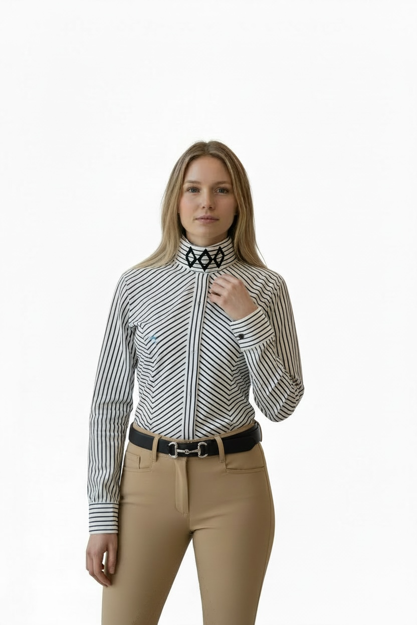 hidden zipper dress shirt Polyester 4 Pocket Hidden Zipper Uniform Shirt - Long Sleeve