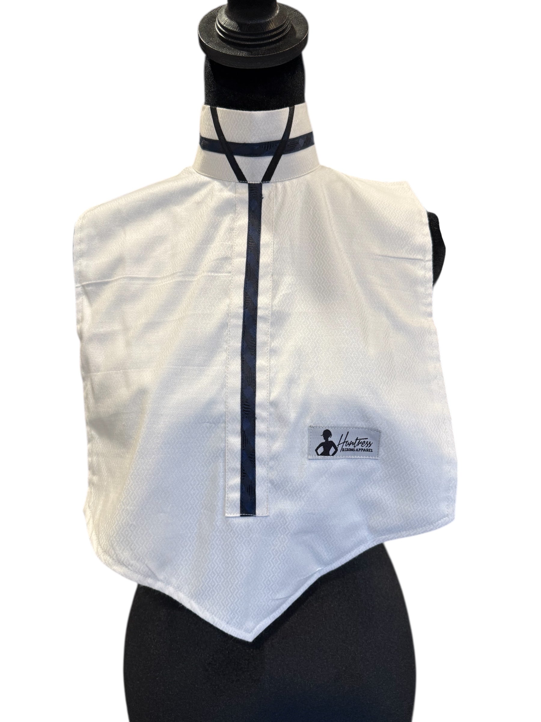 Dickie White with Black and Navy Fabric Vide May271
