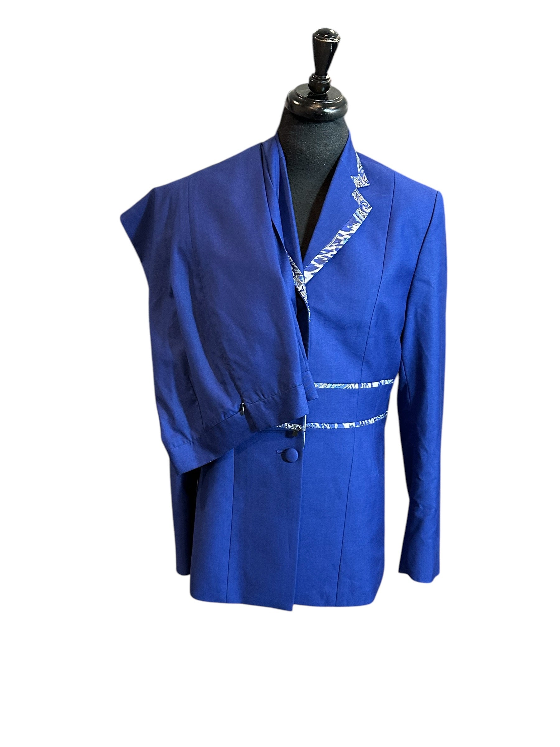 Western Showmanship Suit Royal Blue with Paisley