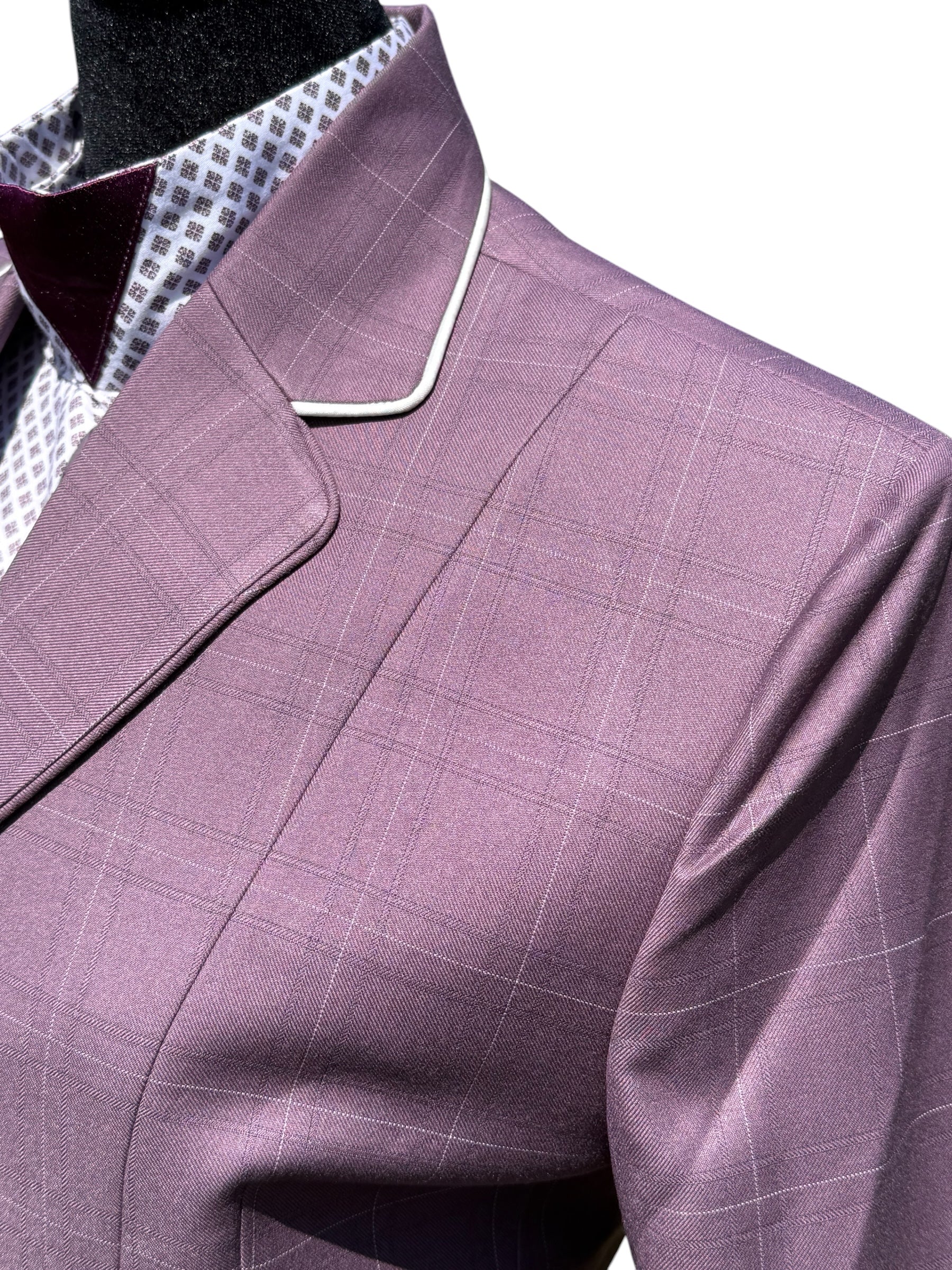 English Show Coat Windowpane “Hidden zipper”