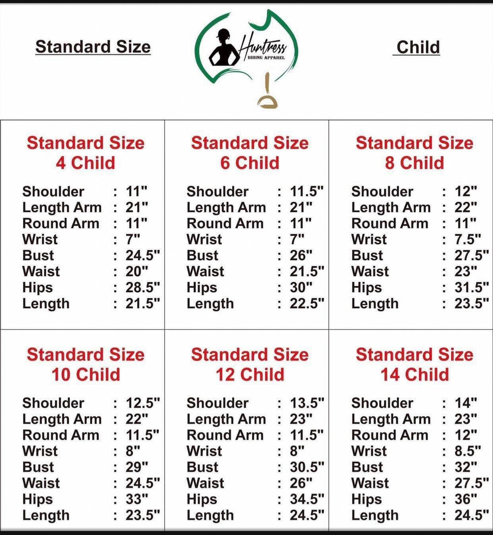 Queen Apparel Size Chart