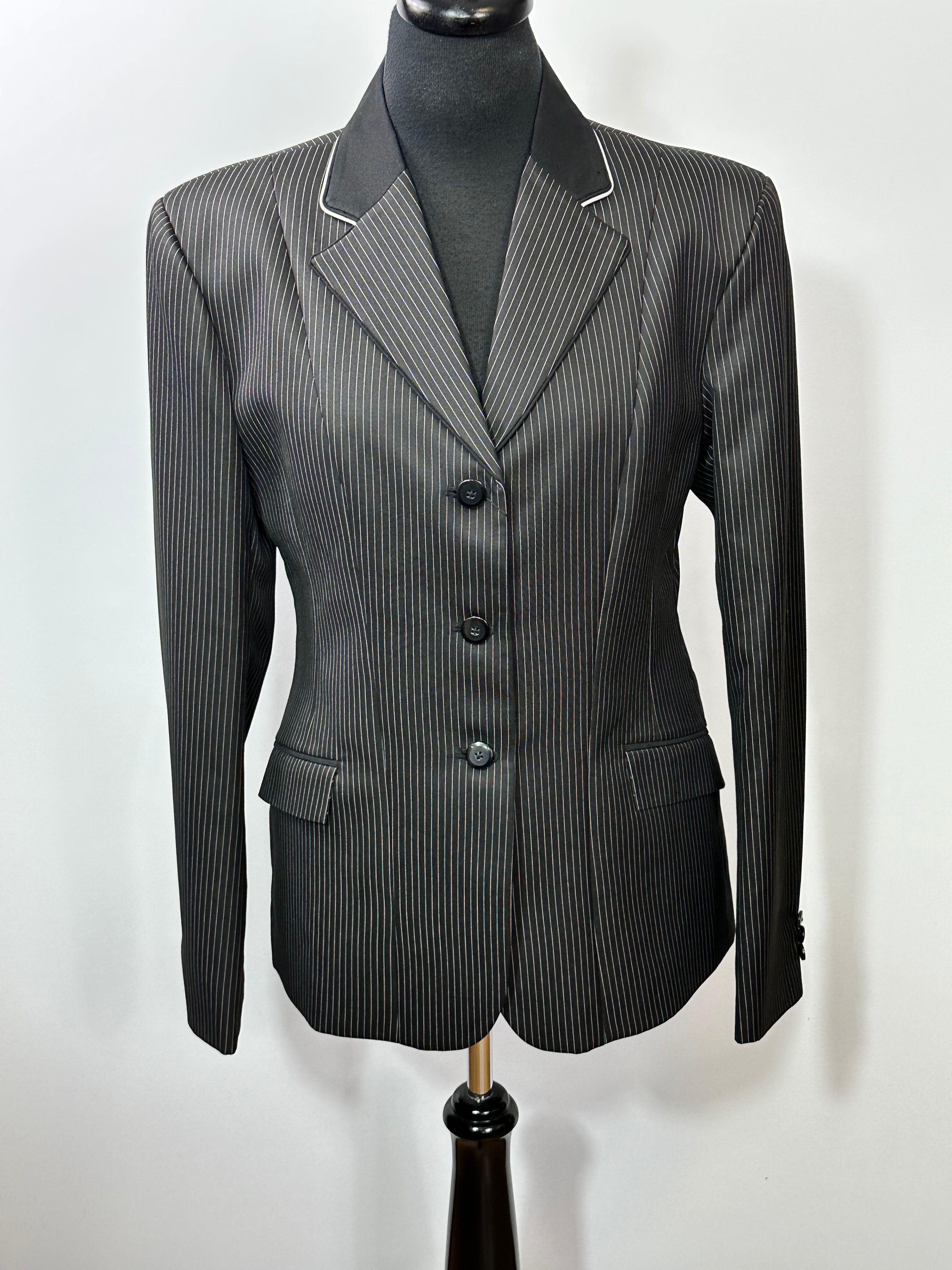 English Show Coat Black Stripe Fabric Code R216
