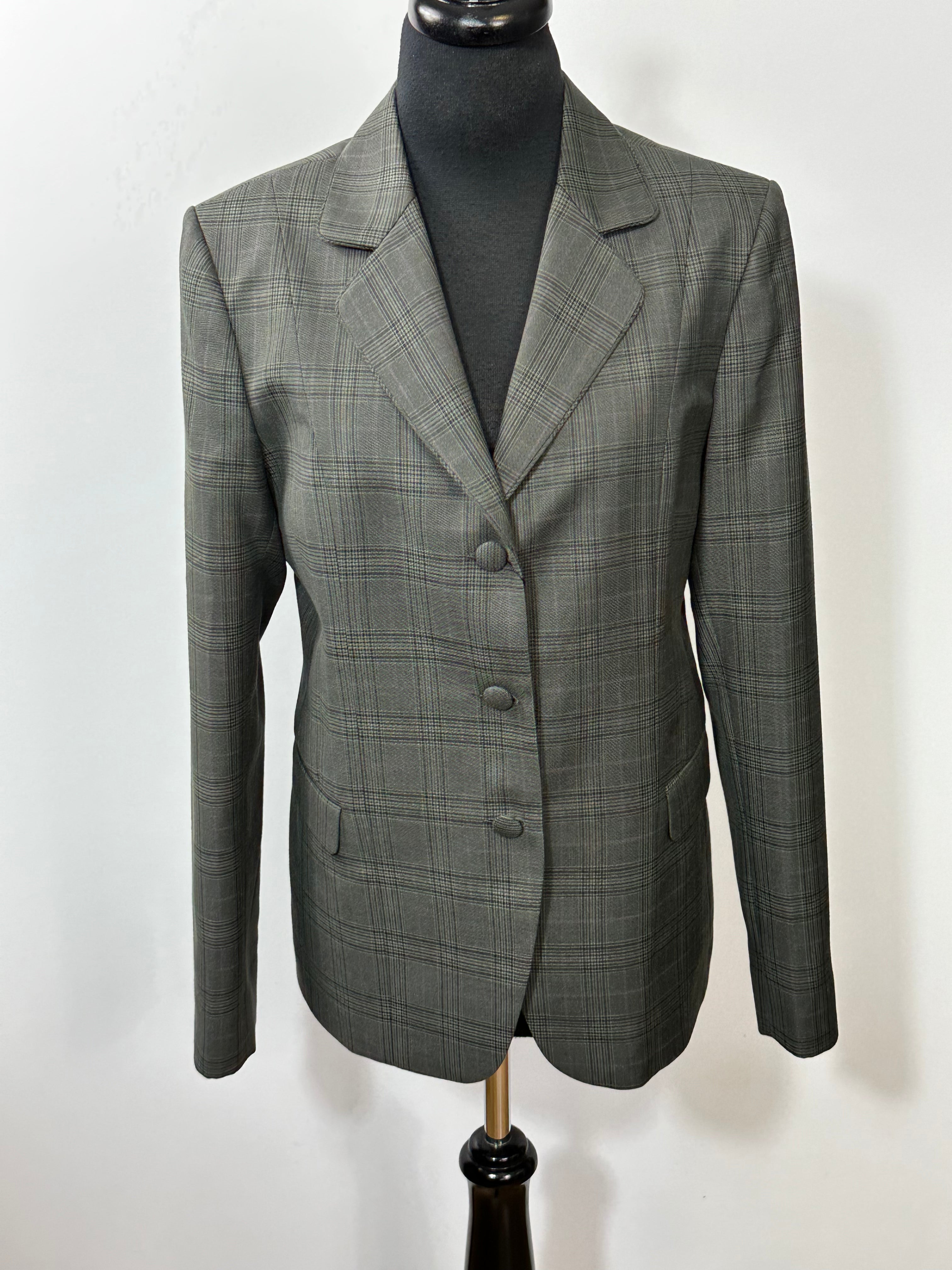 English Show Coat Olive Glen Plaid Fabric Code ZAR200511