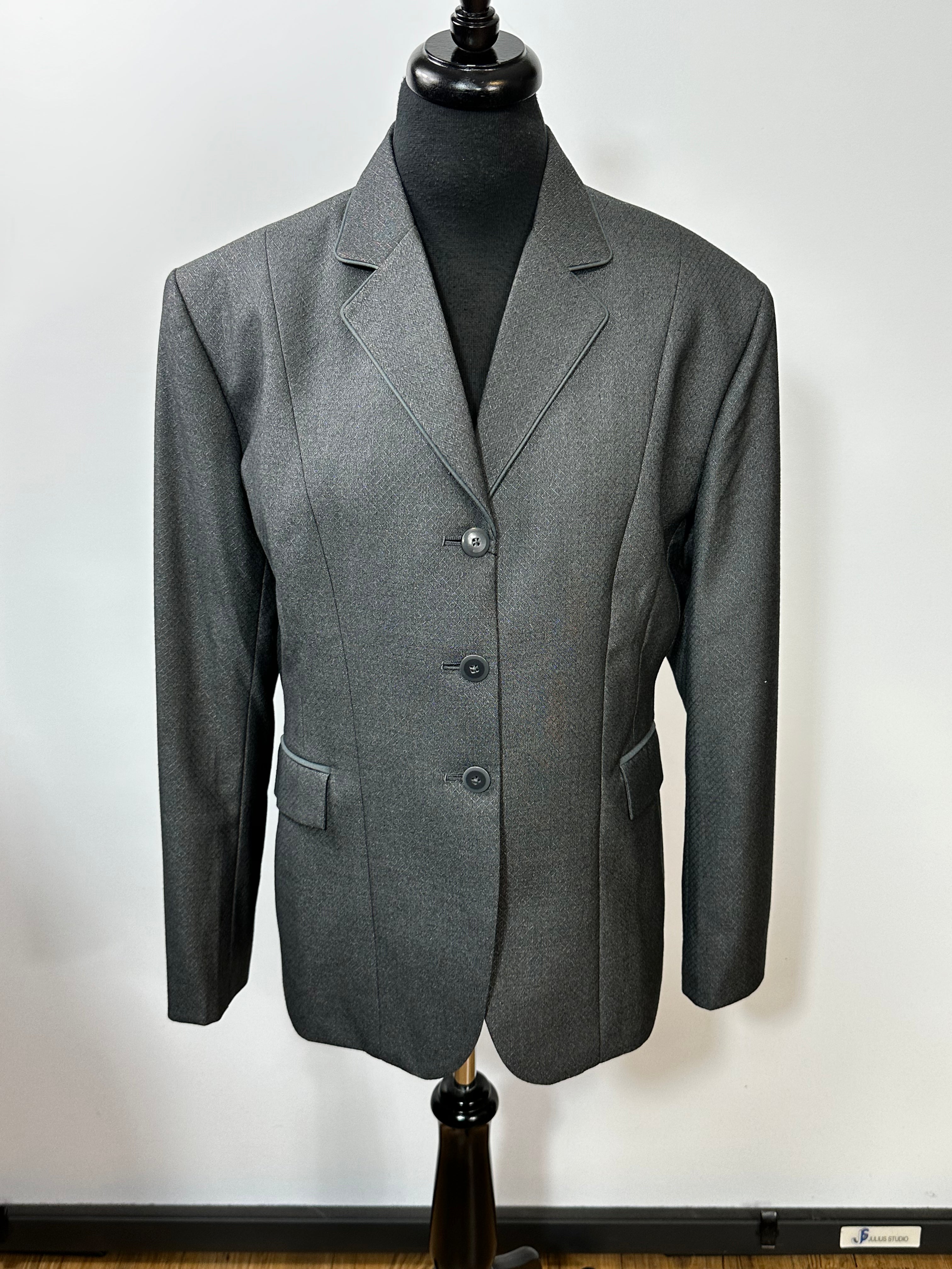 English Show Coat Grey Diamond Fabric Code R272